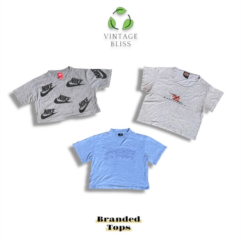 y2k 90s Streetwear Branded Crop Top