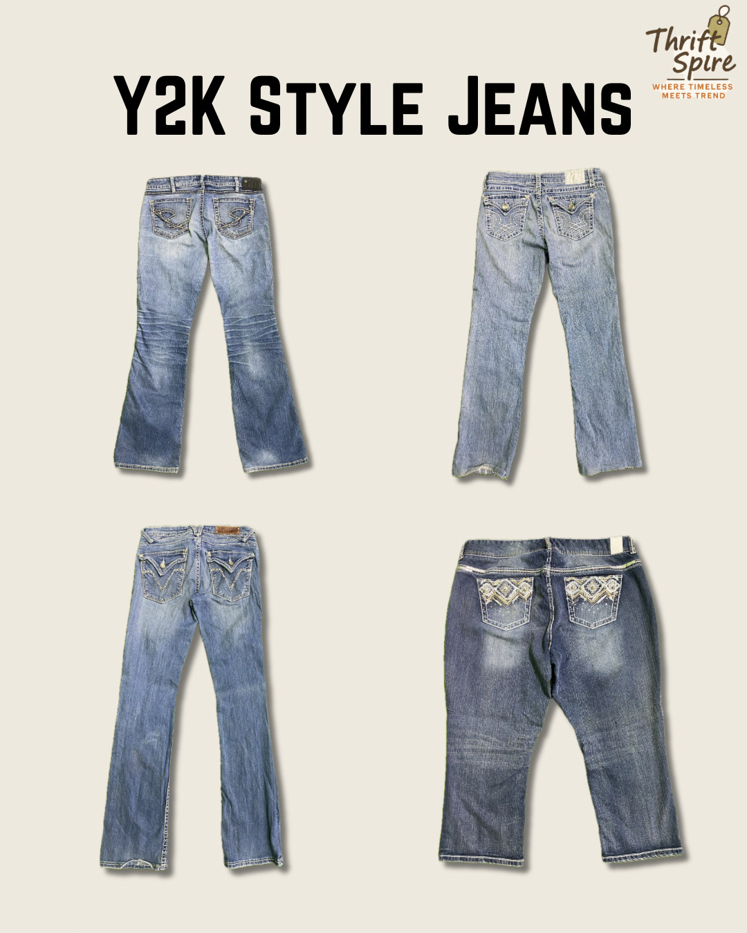 Y2K Style Jeans - (TS-0237)