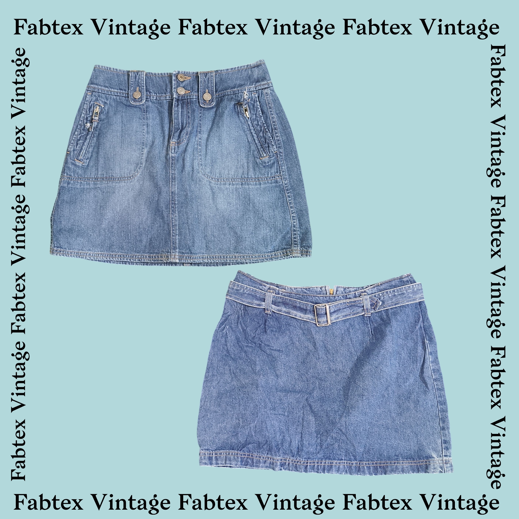 (FV-188) Y2K Denim Mini-Röcke