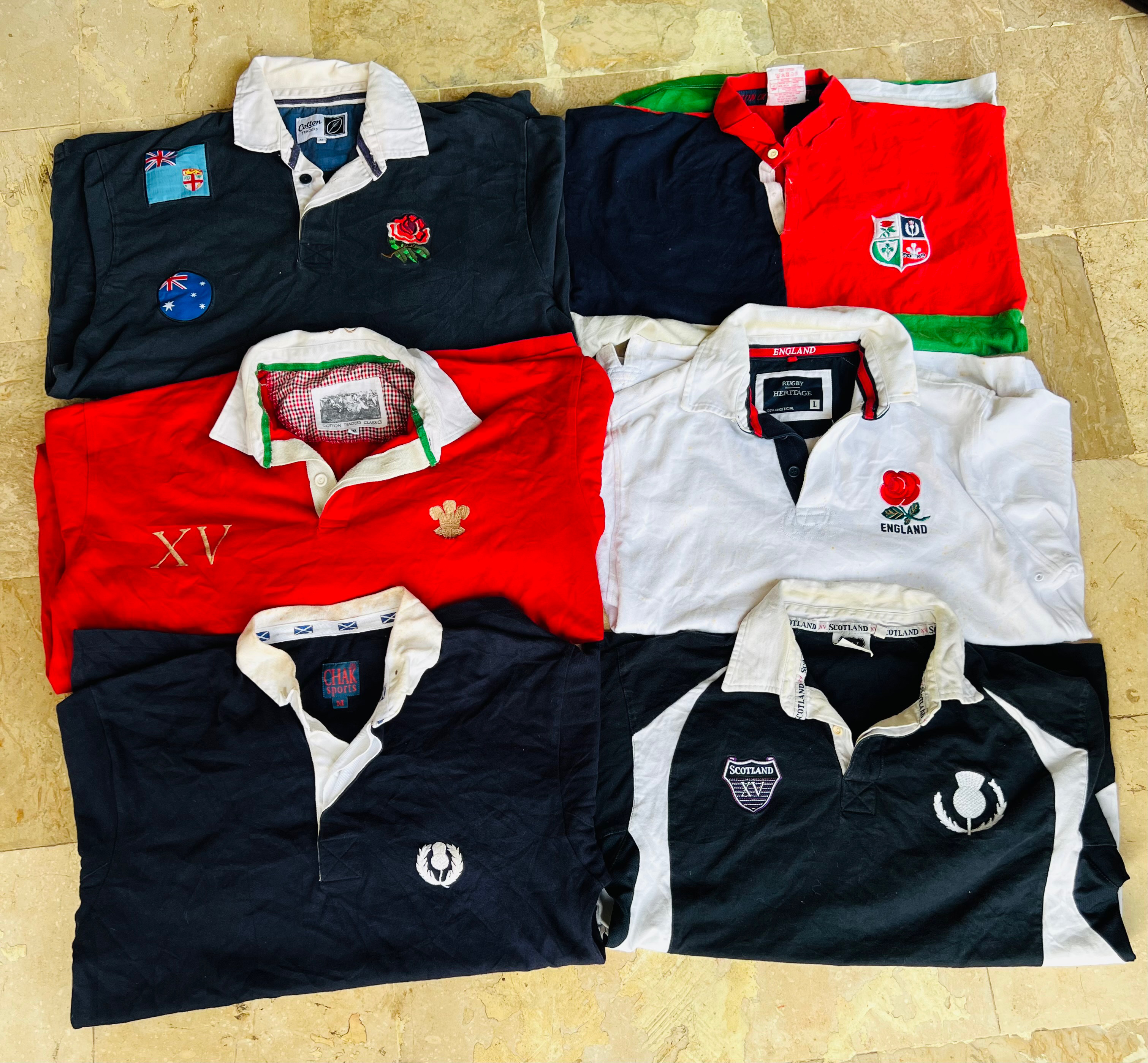 ヴィンテージクラブラグビーシャツミックスバンドル61
