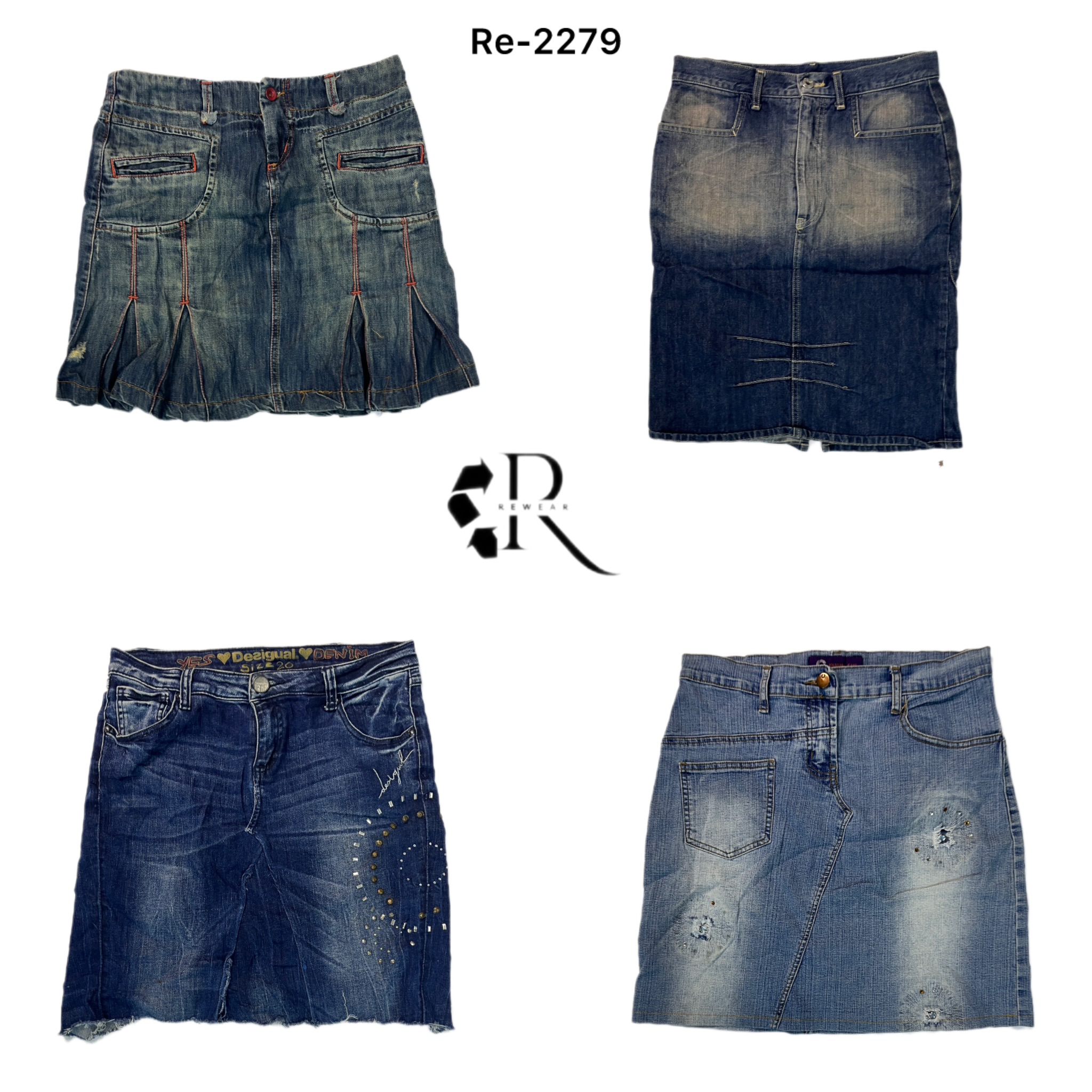 Y2K IT Girl Denim Mini skirts(RE-2279)