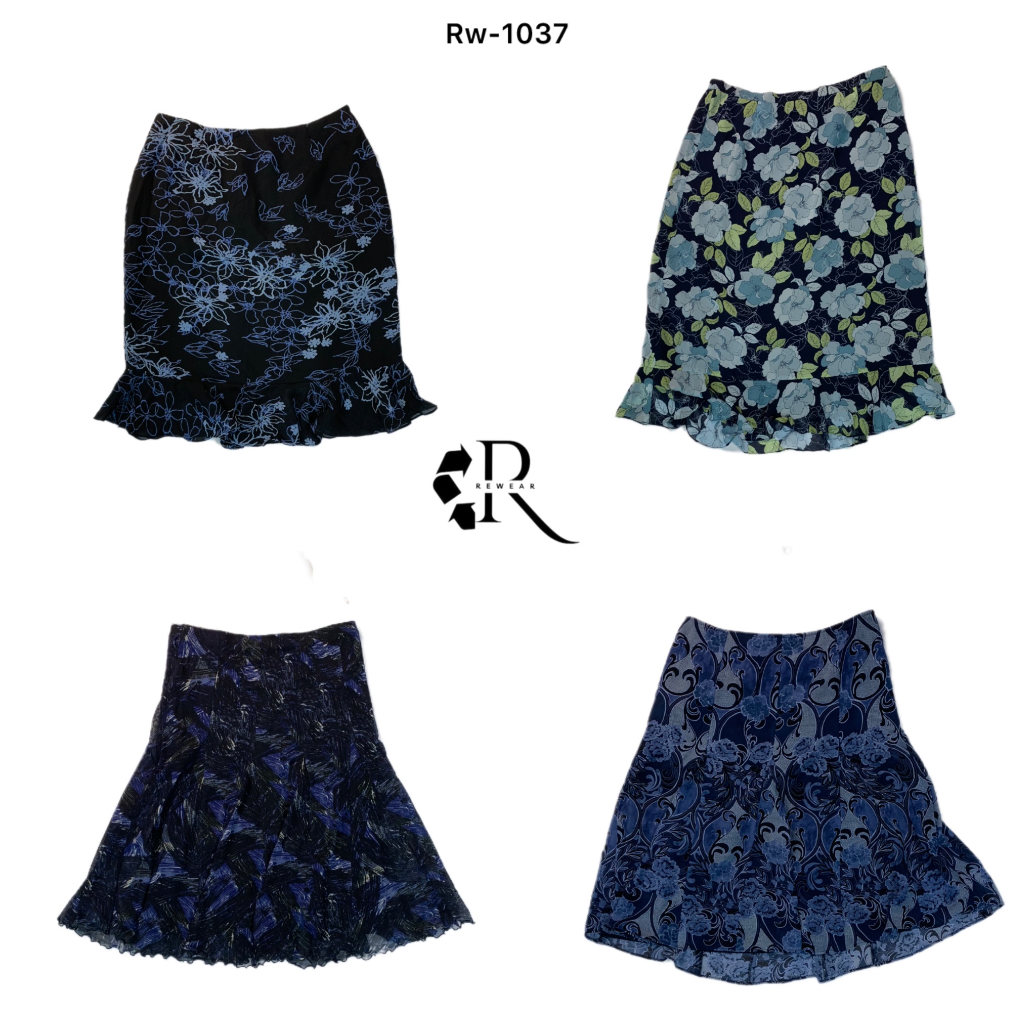 Y2K Floral Mexi Skirts(RW-1037)