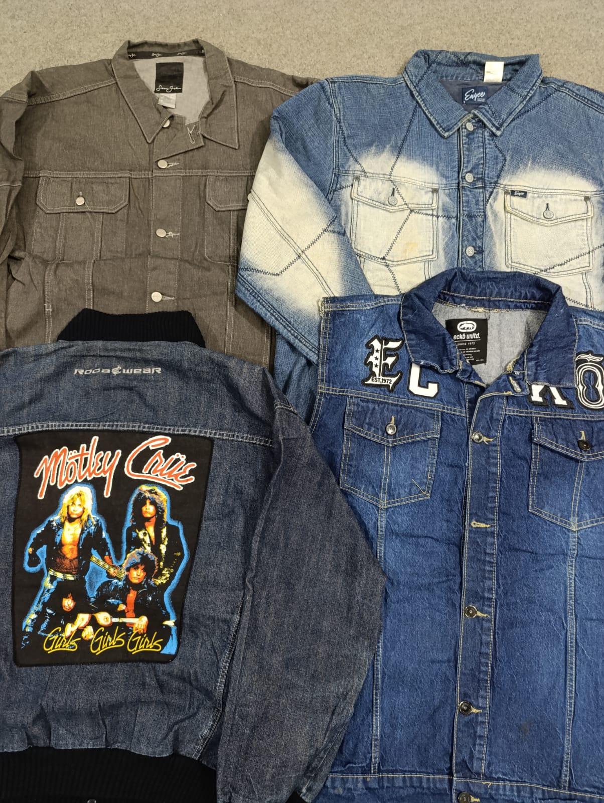 HD1196 Men Oversized Designer Denim Jackets Bundle