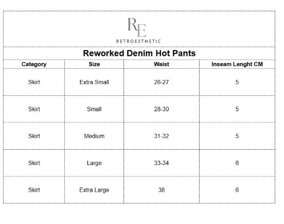 Upcycled Denim Hot Pants/short