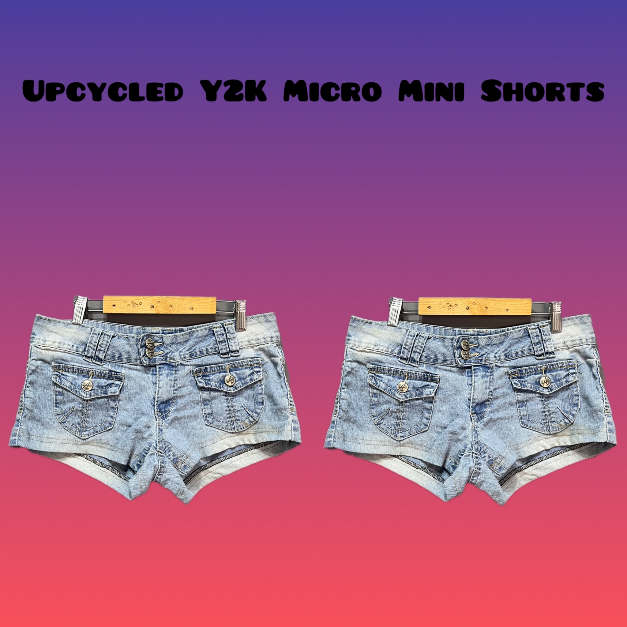 Upcycled Denim Hot Pants/Shorts (REP)