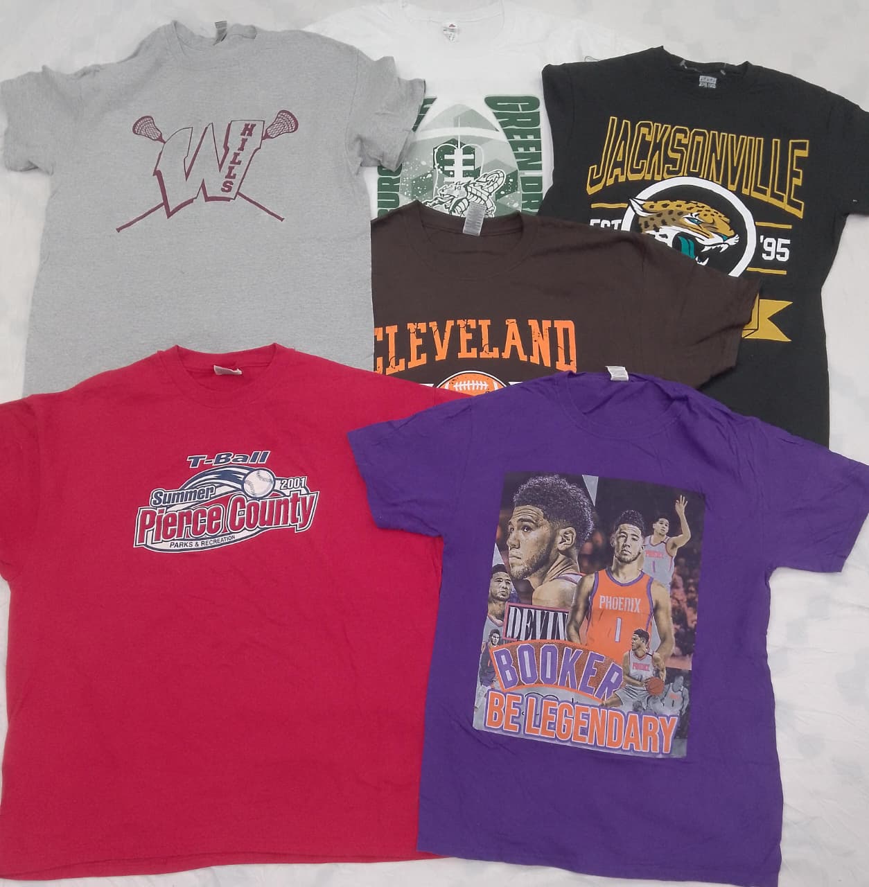 CRZ0278 ヴィンテージ アンブランデッド スポーツ プリント Tシャツ バンドル