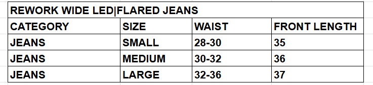 Rework Flared/wide leg jeans