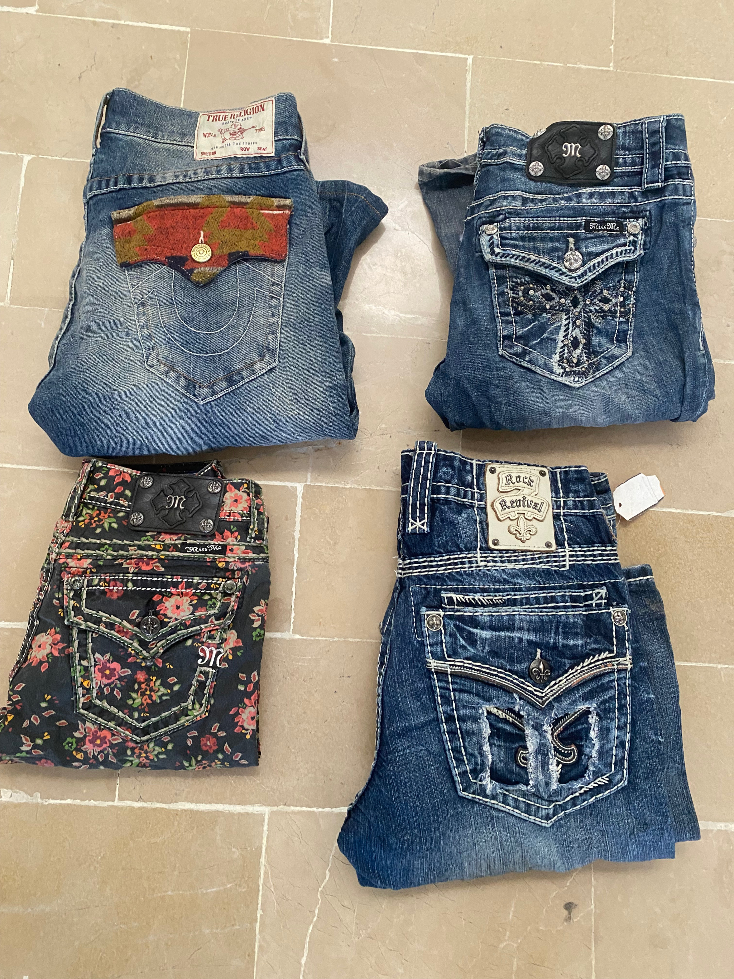 Miss me rock revival and true religion jeans
