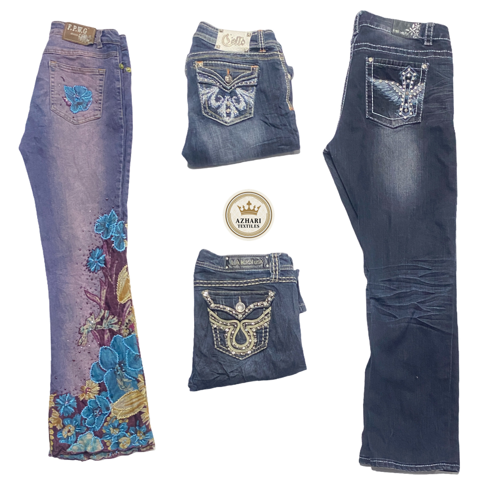 Y2k Embellished Jeans AT 87