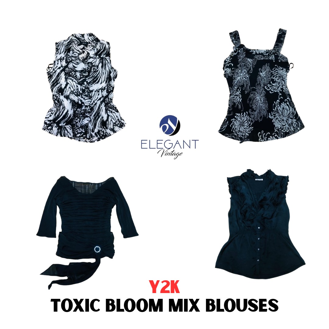 Y2K Toxic Bloom Mix Blusen - EV1073