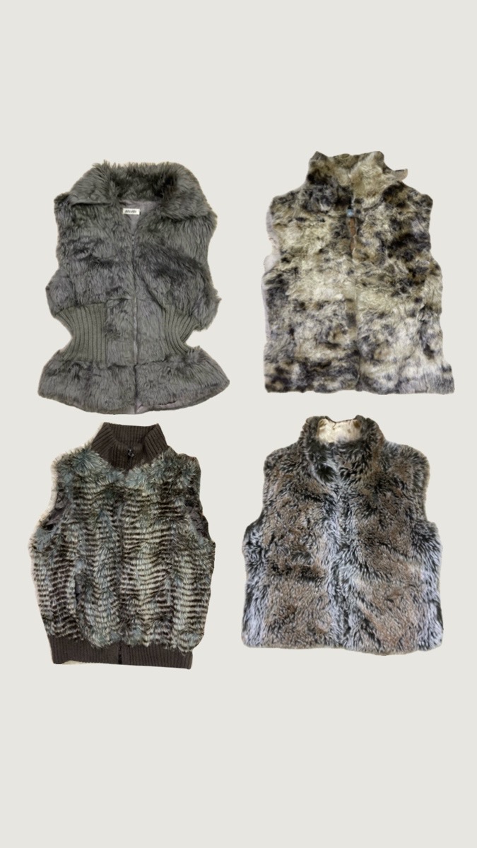 Y2k Cosy Fur waistcoats (M-W1)