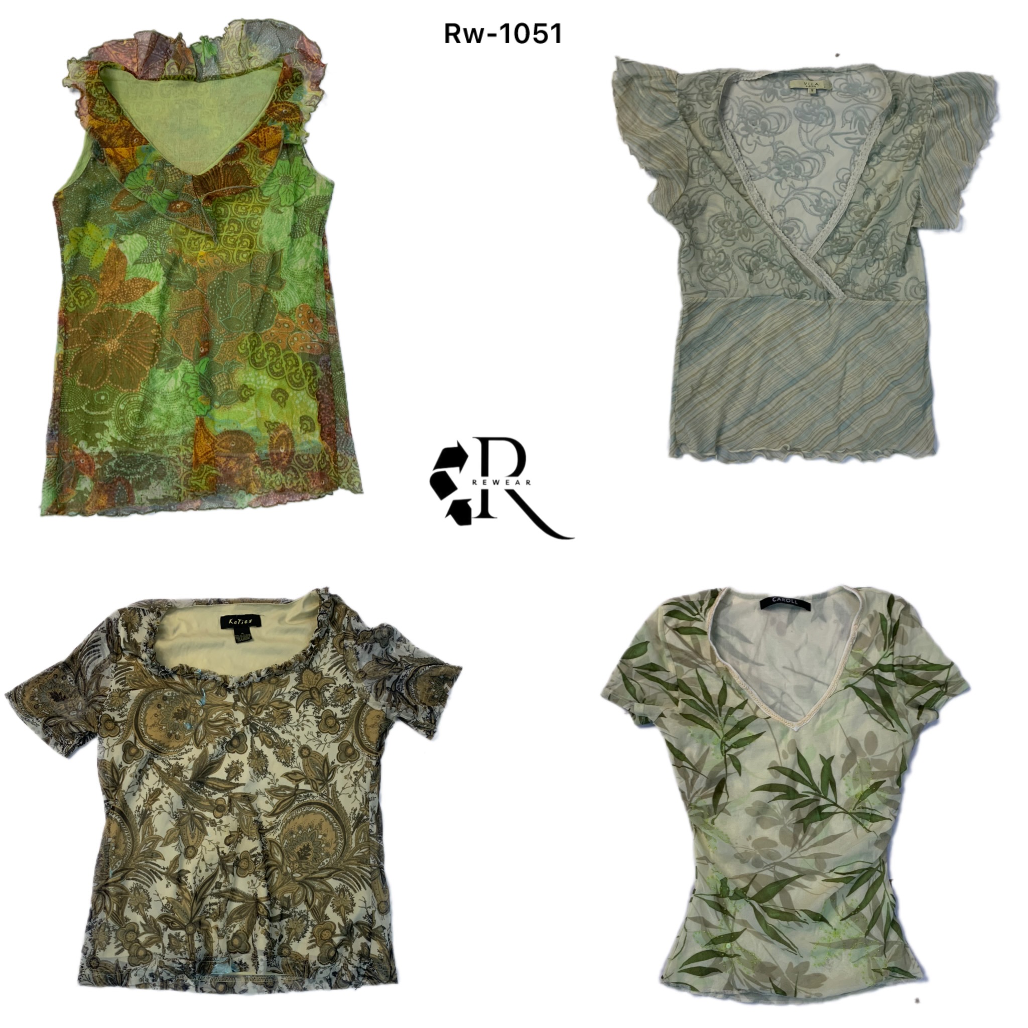Y2K Forest Vibe Sleeveless Tops(RW-1051)