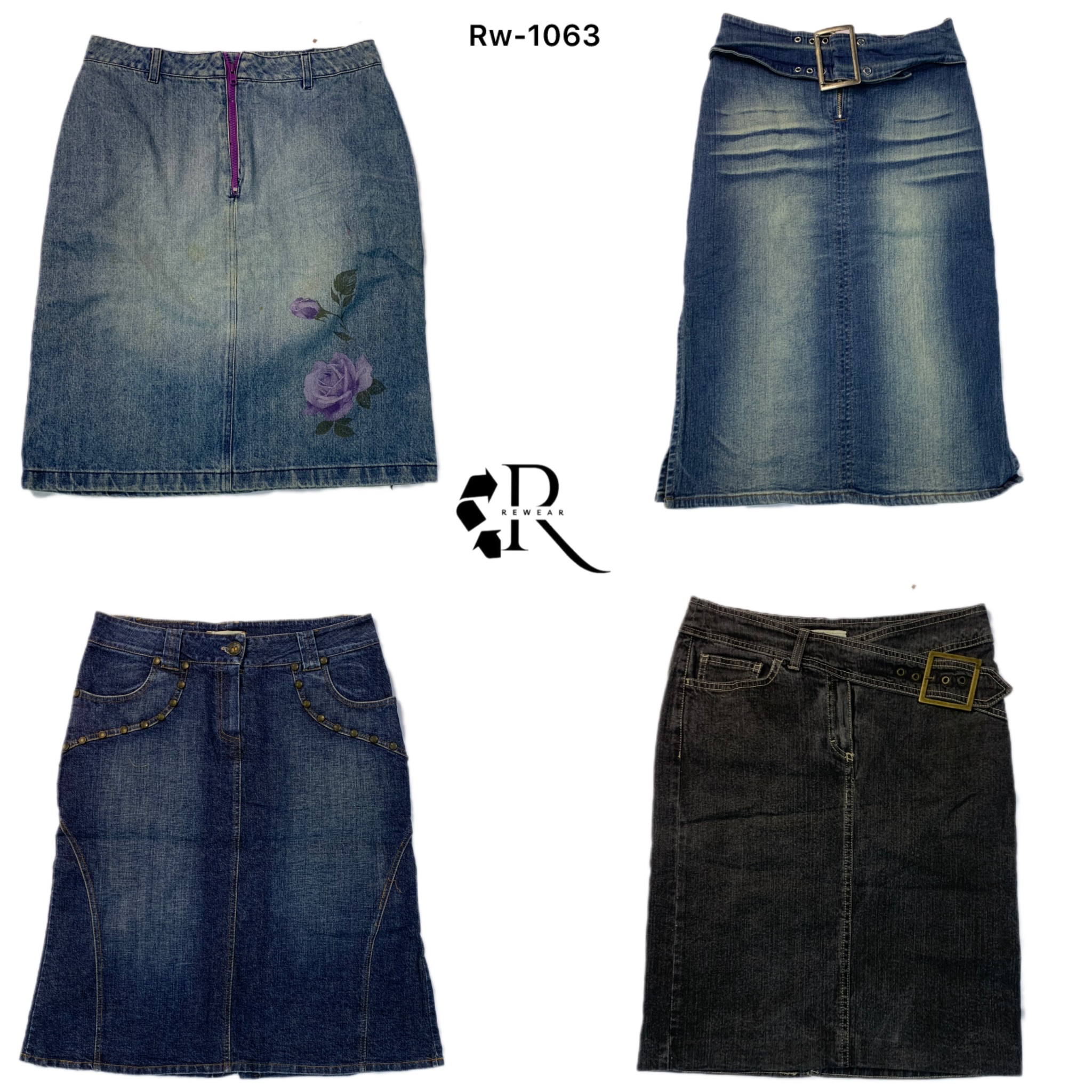 Y2K Britney Era Denim Midi Skirts (RW-1063)