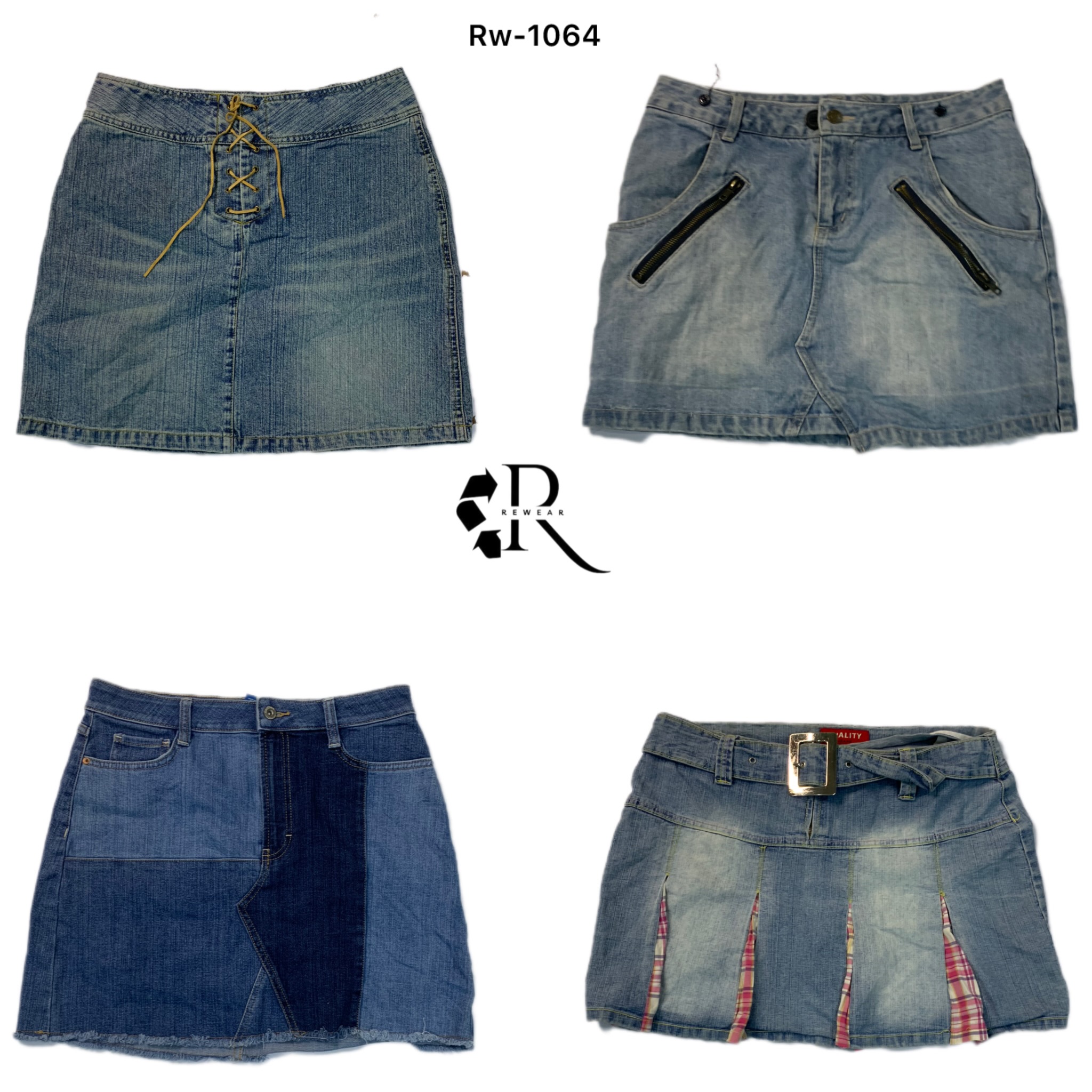 Y2K Brithny Era Denim Mini Skirt (Rw-1064)