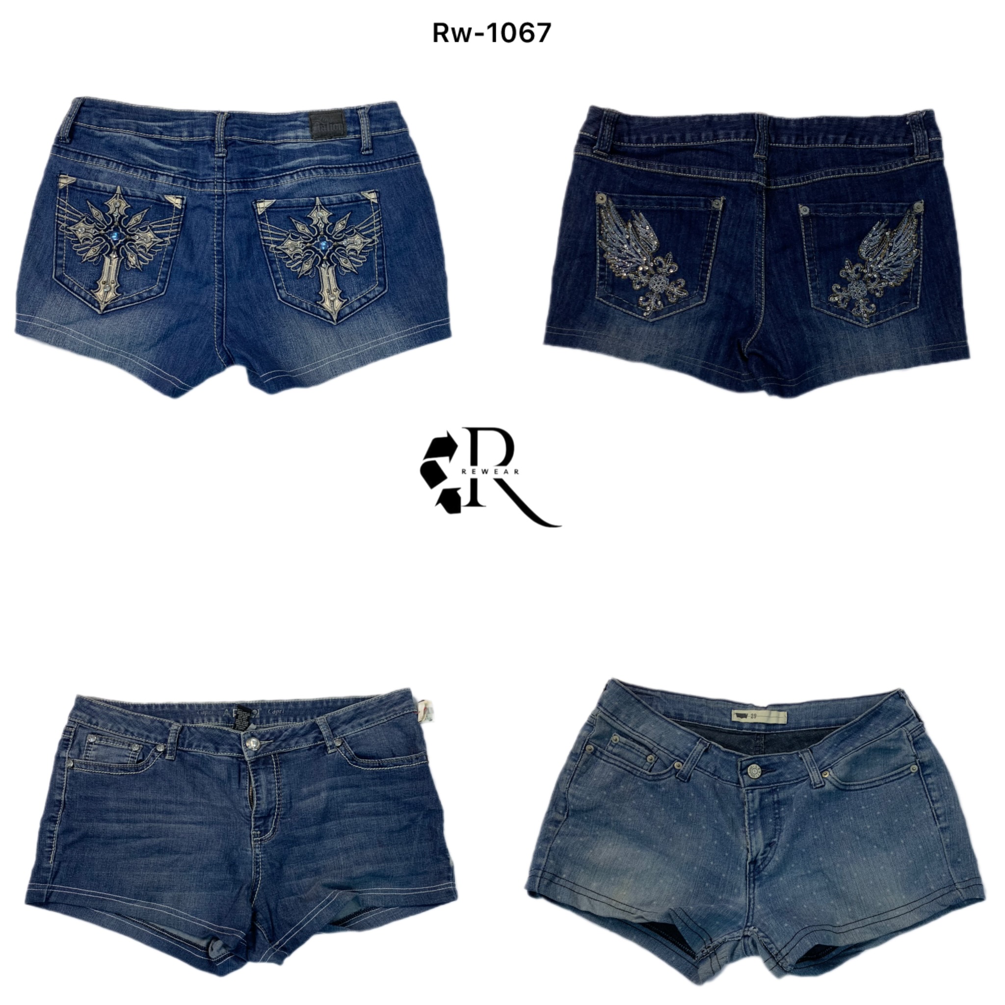 Y2K Embellished unique Shorts (Rw-1067)