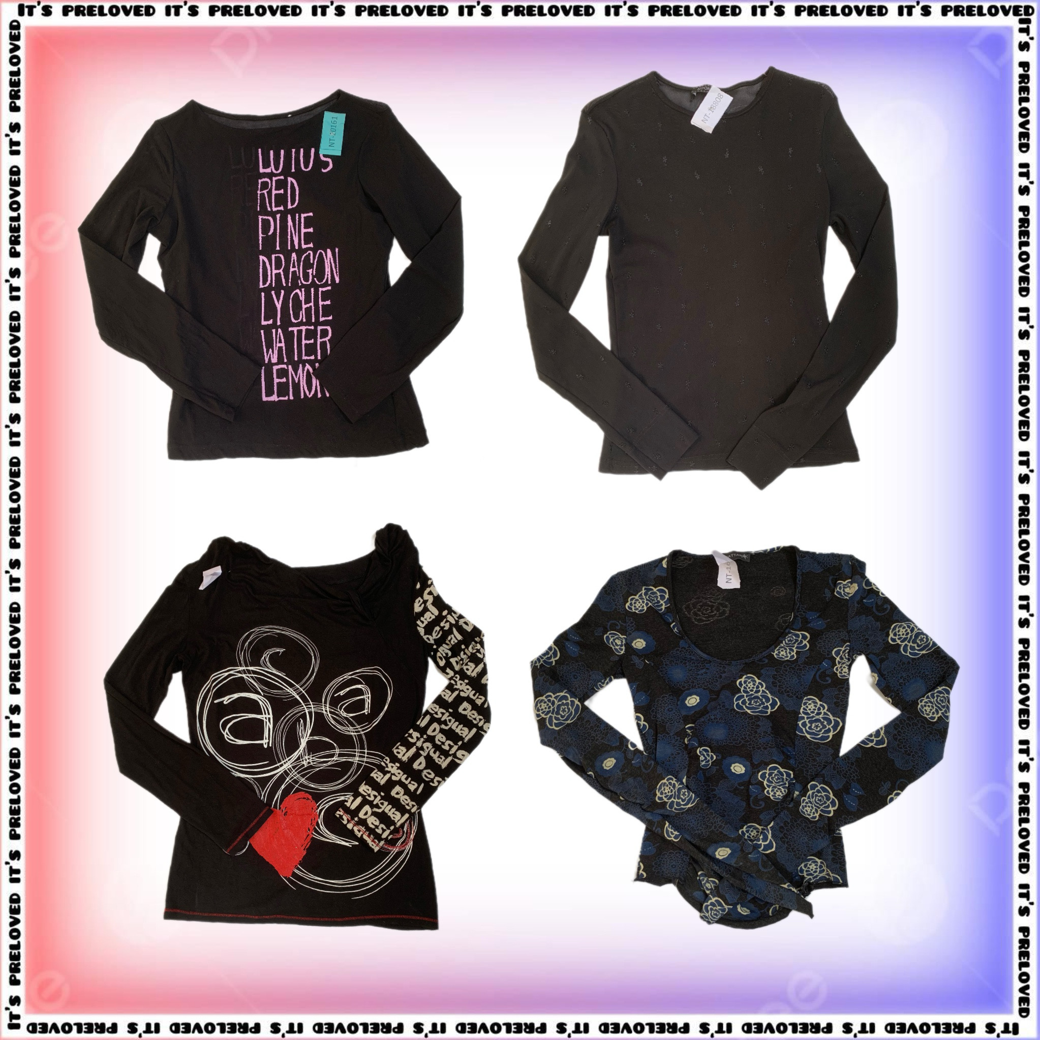 Empire Records - Grunge Black Ful Sleeves Y2K Tops (SS-1462)