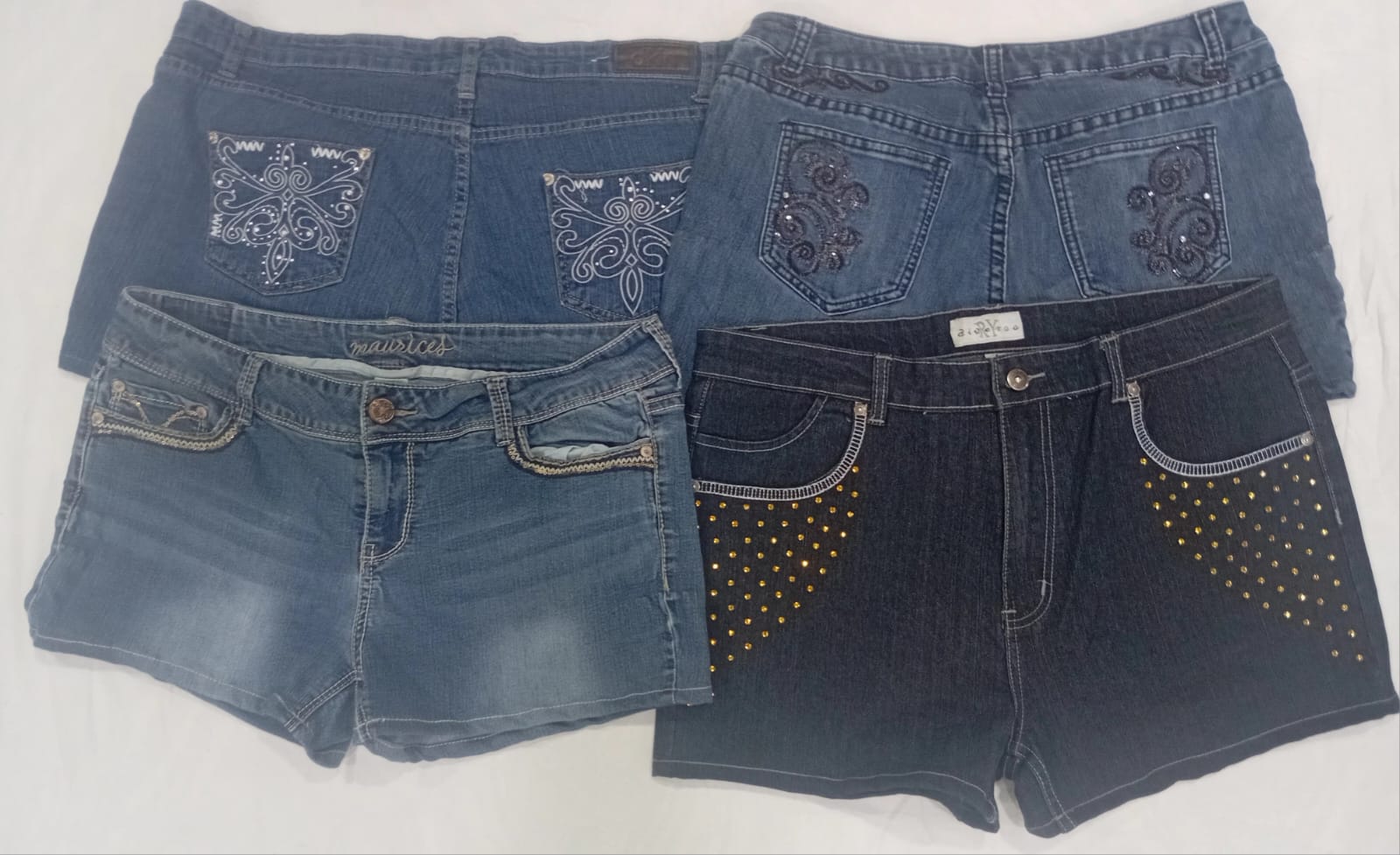 IQ0947 Y2K Style  Upcycle Babe Mini Shorts