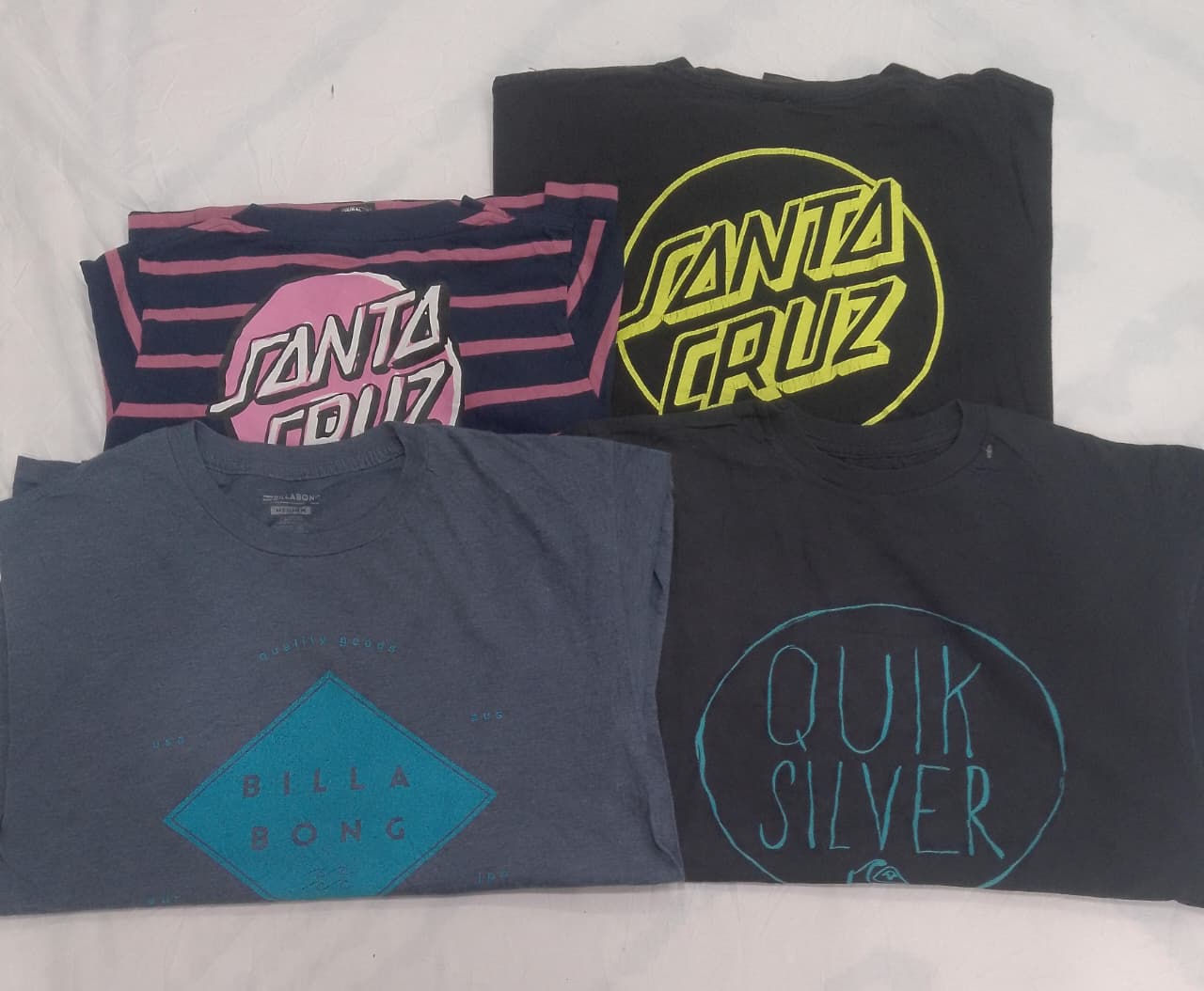 CRZ0336 ヴィンテージクラシックサーフブランドミックスプリントTシャツ