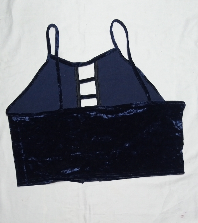 SK#68, Top en dentelle velours royal à bretelles
