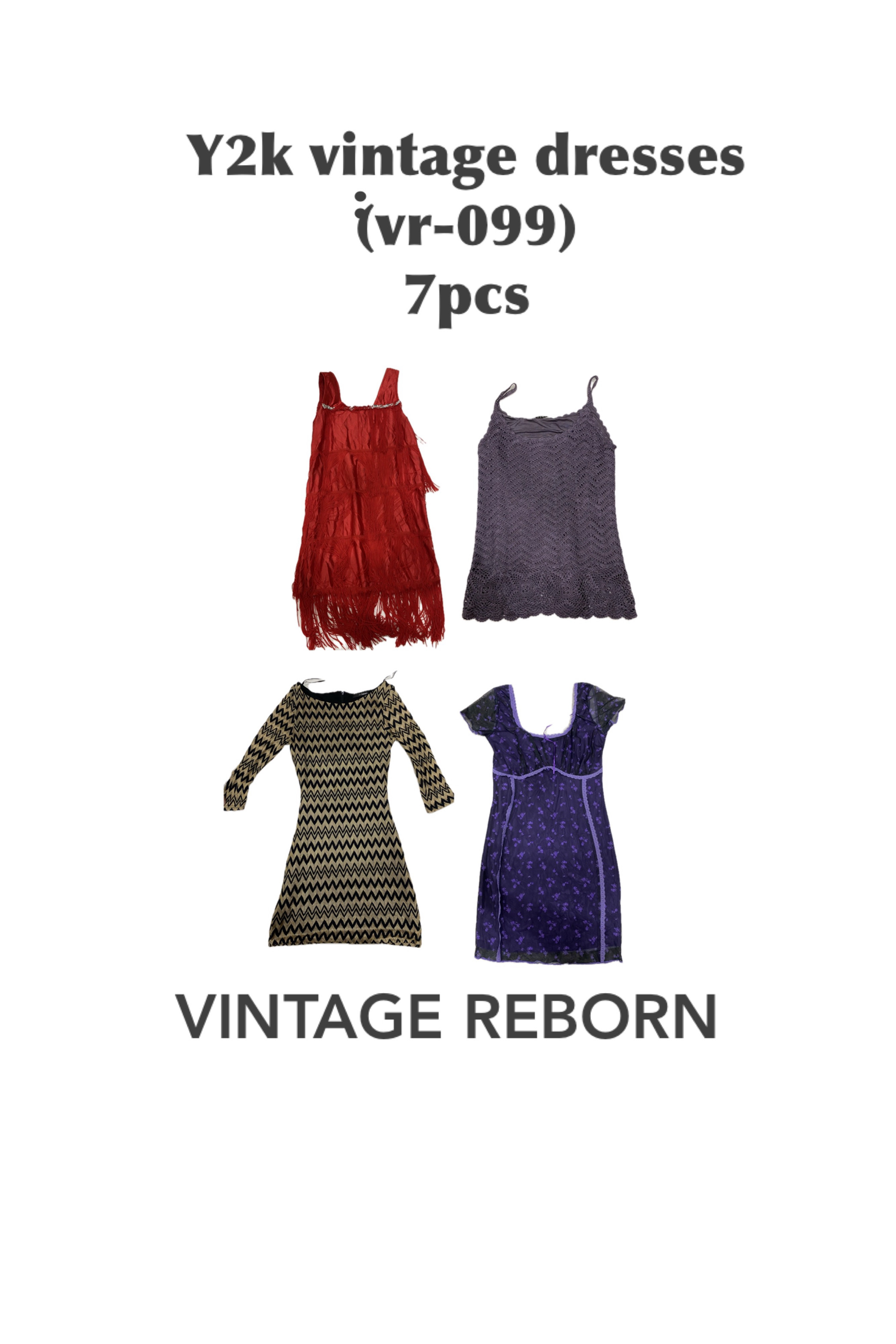 Y2Kドレスメドレー: ヴィンテージドレスミックススタイル (Vr-0099)