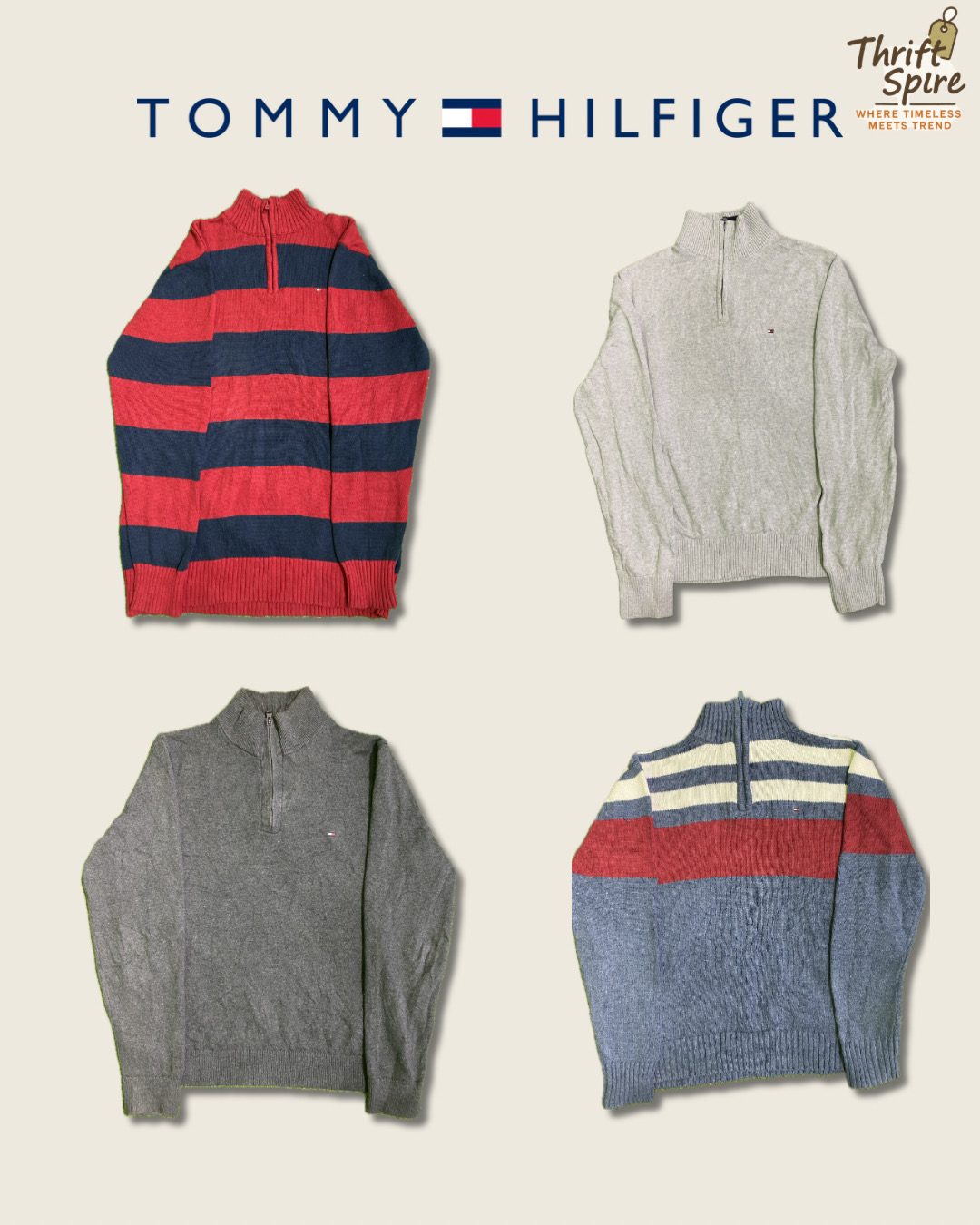 Tommy Hilfiger 1/4 Zip - (TS-0239)