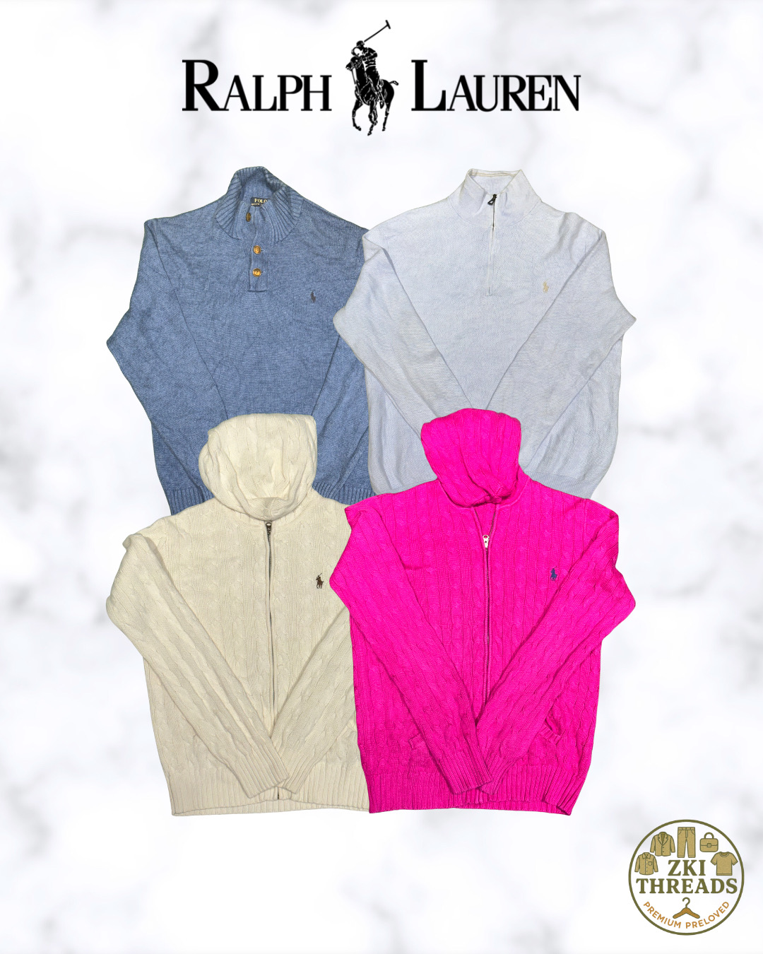 Suéteres Ralph Lauren 1/4 Zip (D20)