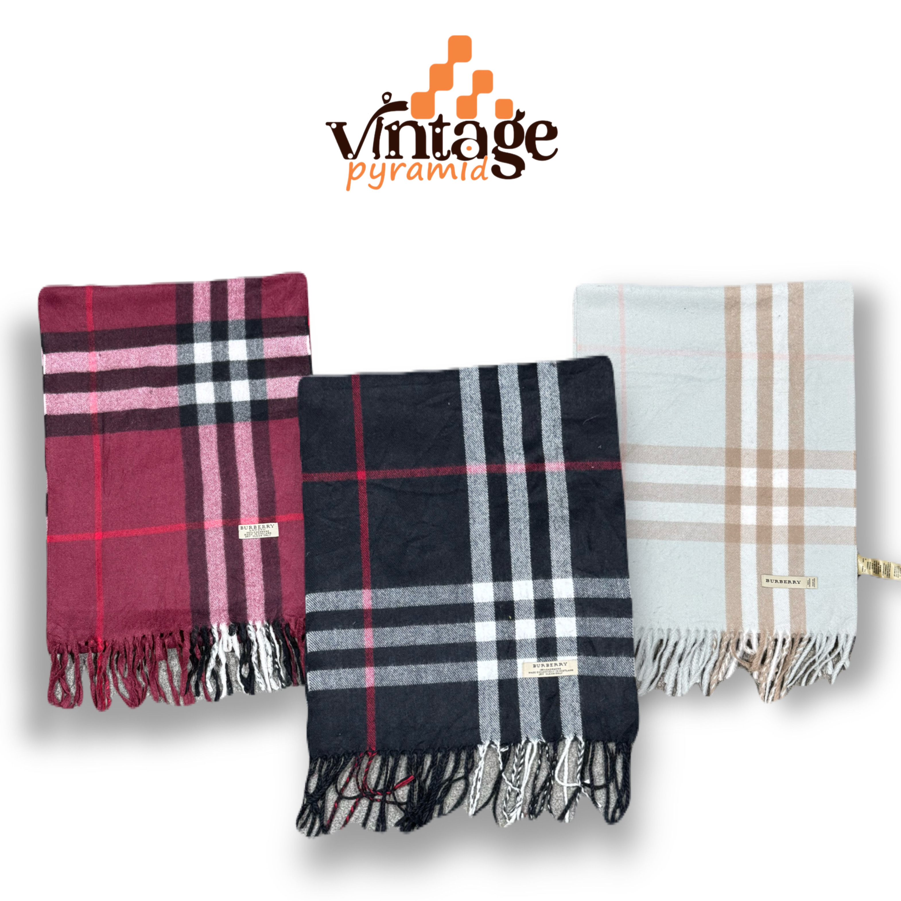 VPX251 Burberry Scarves 100% Authentic Cashmere