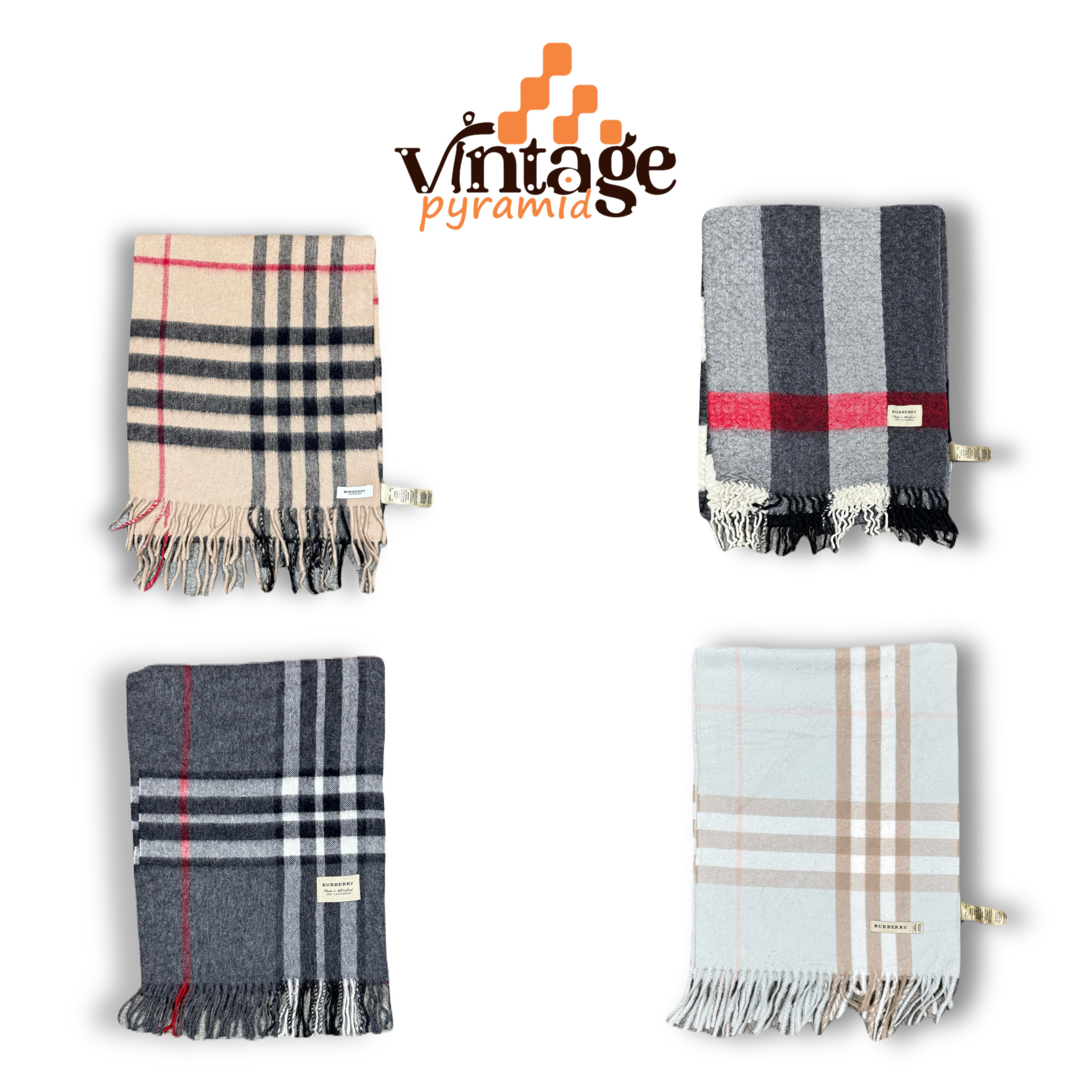 VPX252 Burberry Scarves 100% Authentic Cashmere