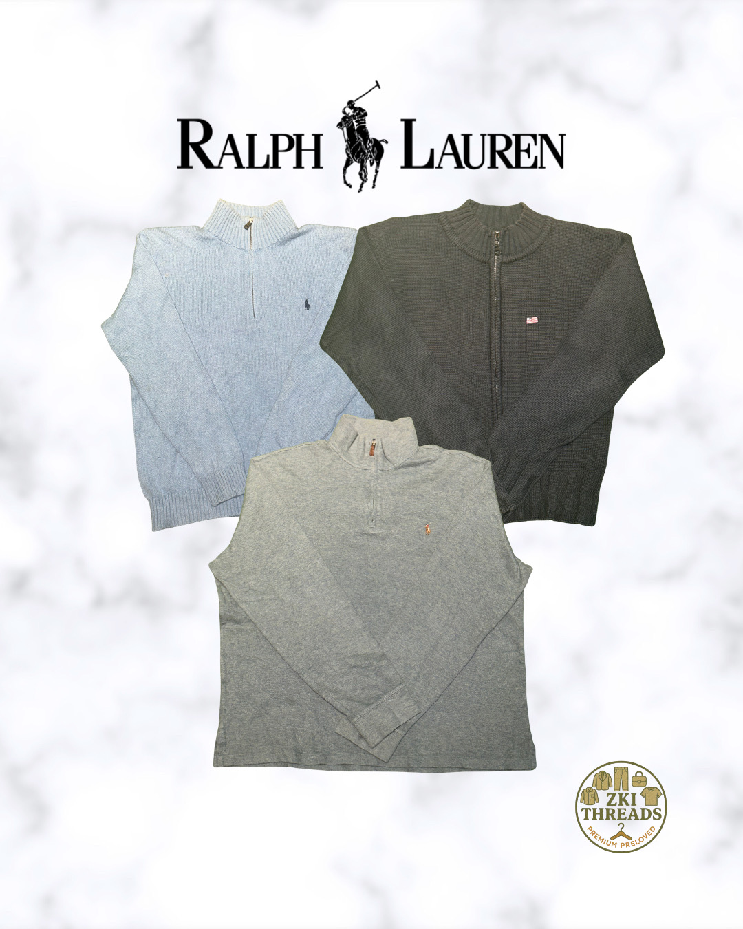 Ralph Lauren 1/4 Zip Sweaters (D22)