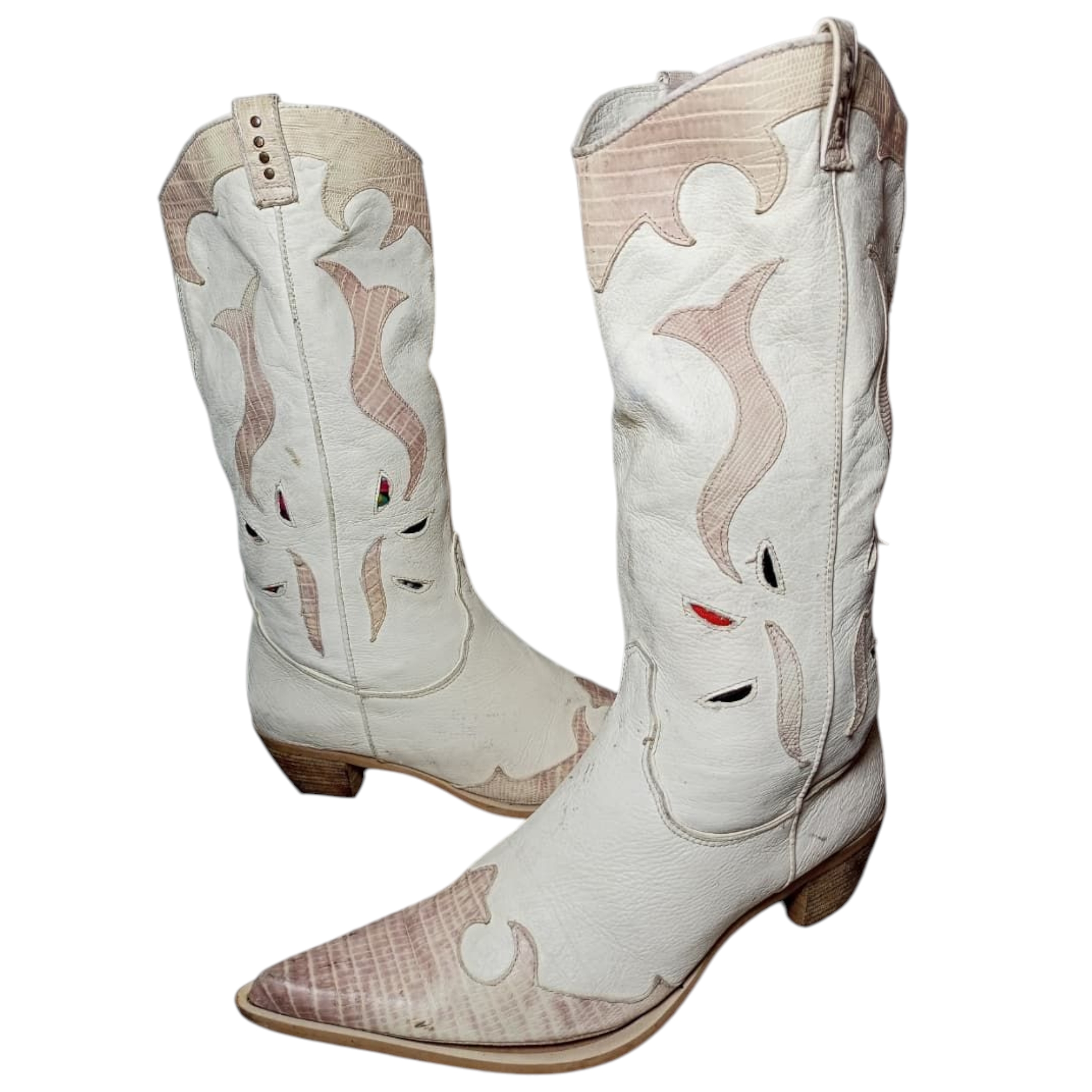 SAY#324 Women’s High Heel Tall Cowboy Boots – Elegant Western Chic 🤍👢