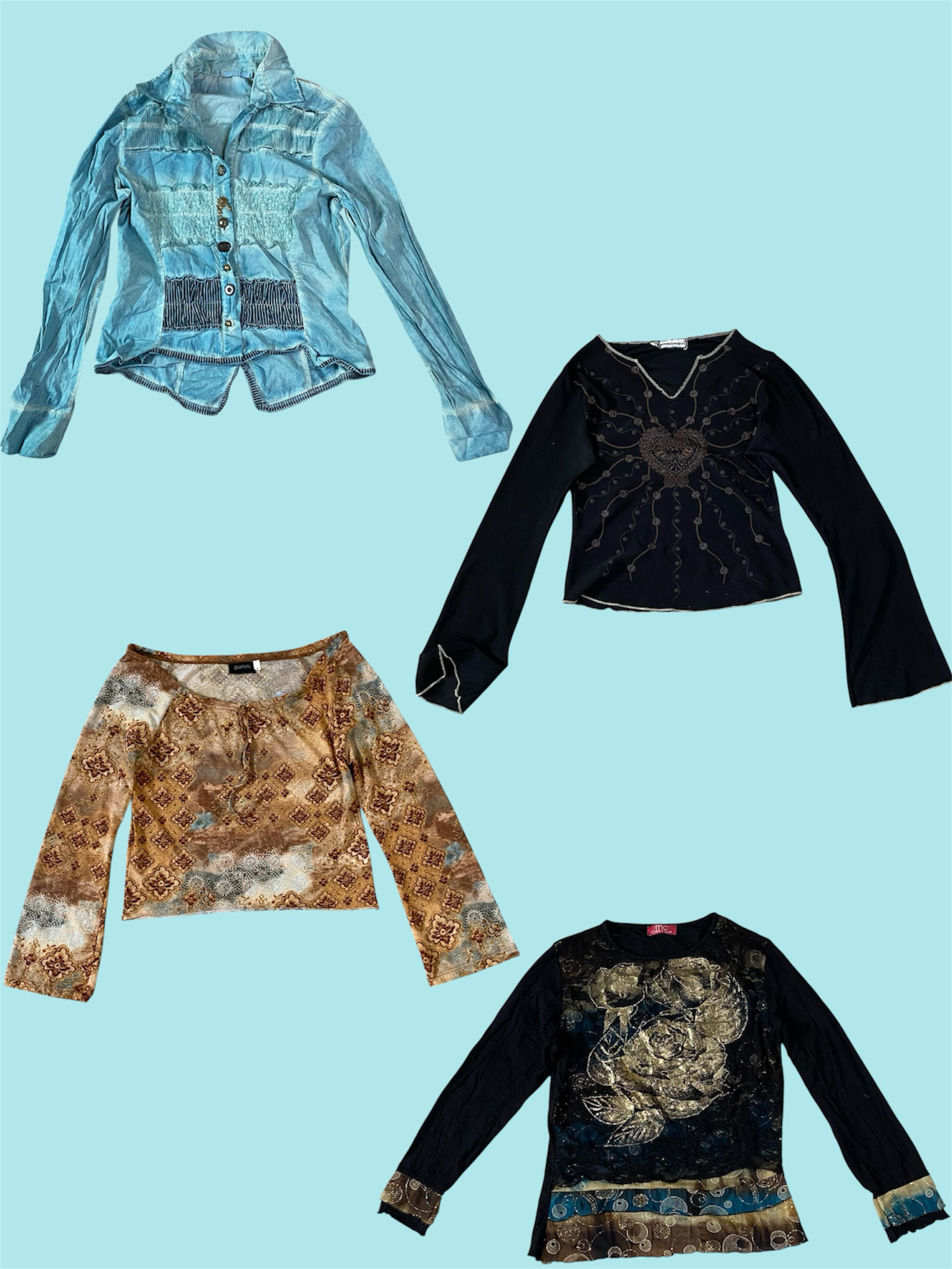 Y2K European Mesh Tops Mix(TS:1222)