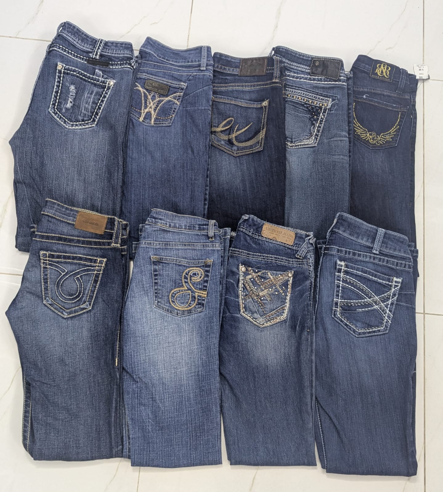 Y2k Damen Bootcut Jeans