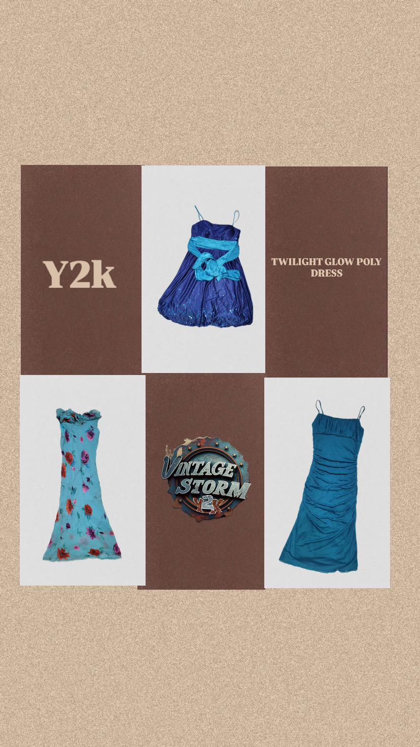 Y2k Twilight Glow Poly Kleid