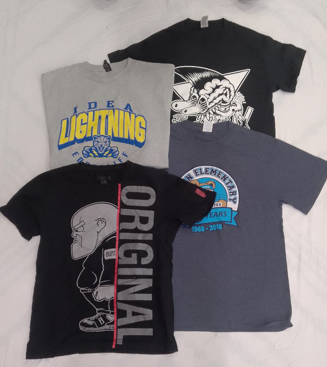 CRZ0362 Vintage Unbranded Retro Print T-..