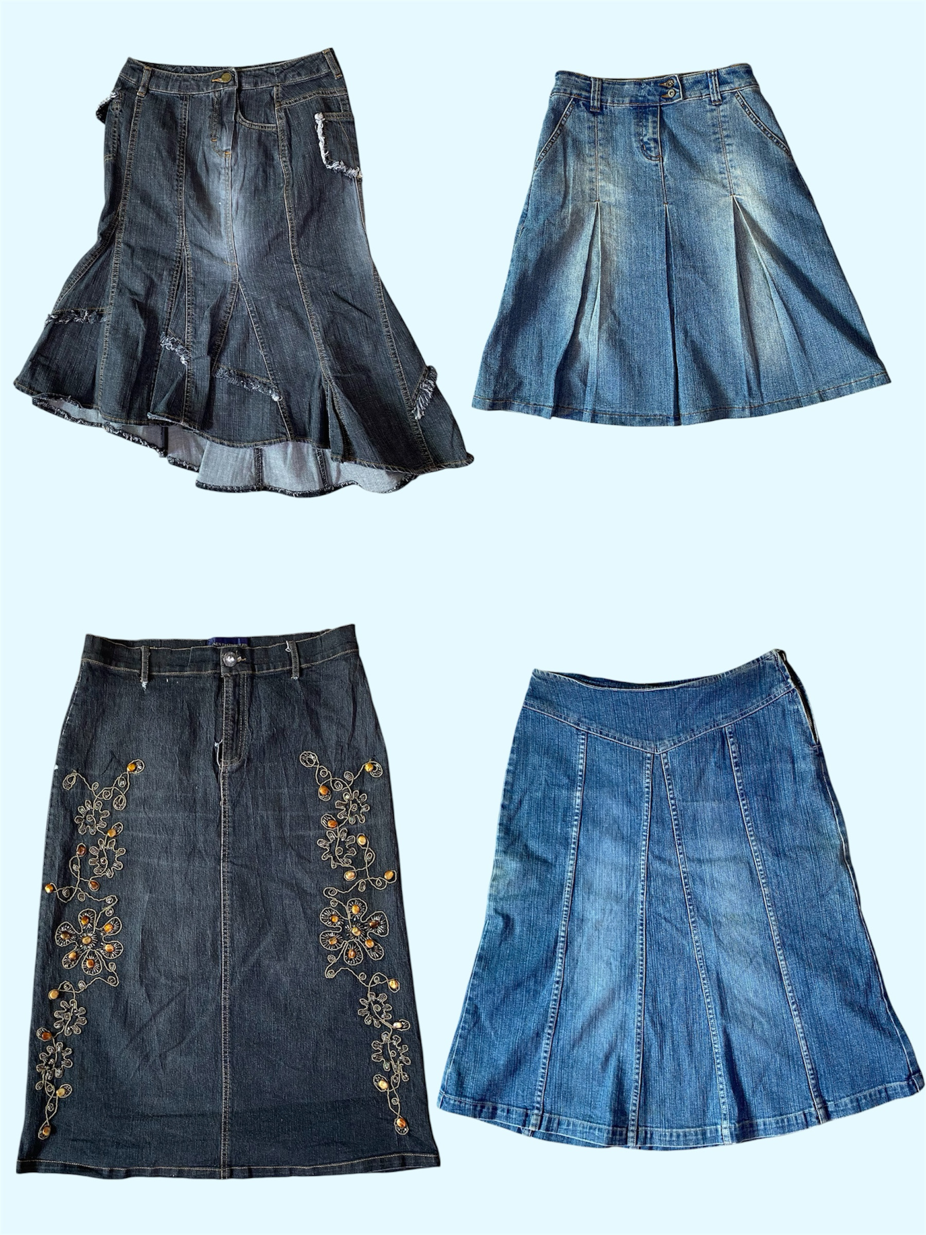A-Line Denim Skirts(TS:1215)