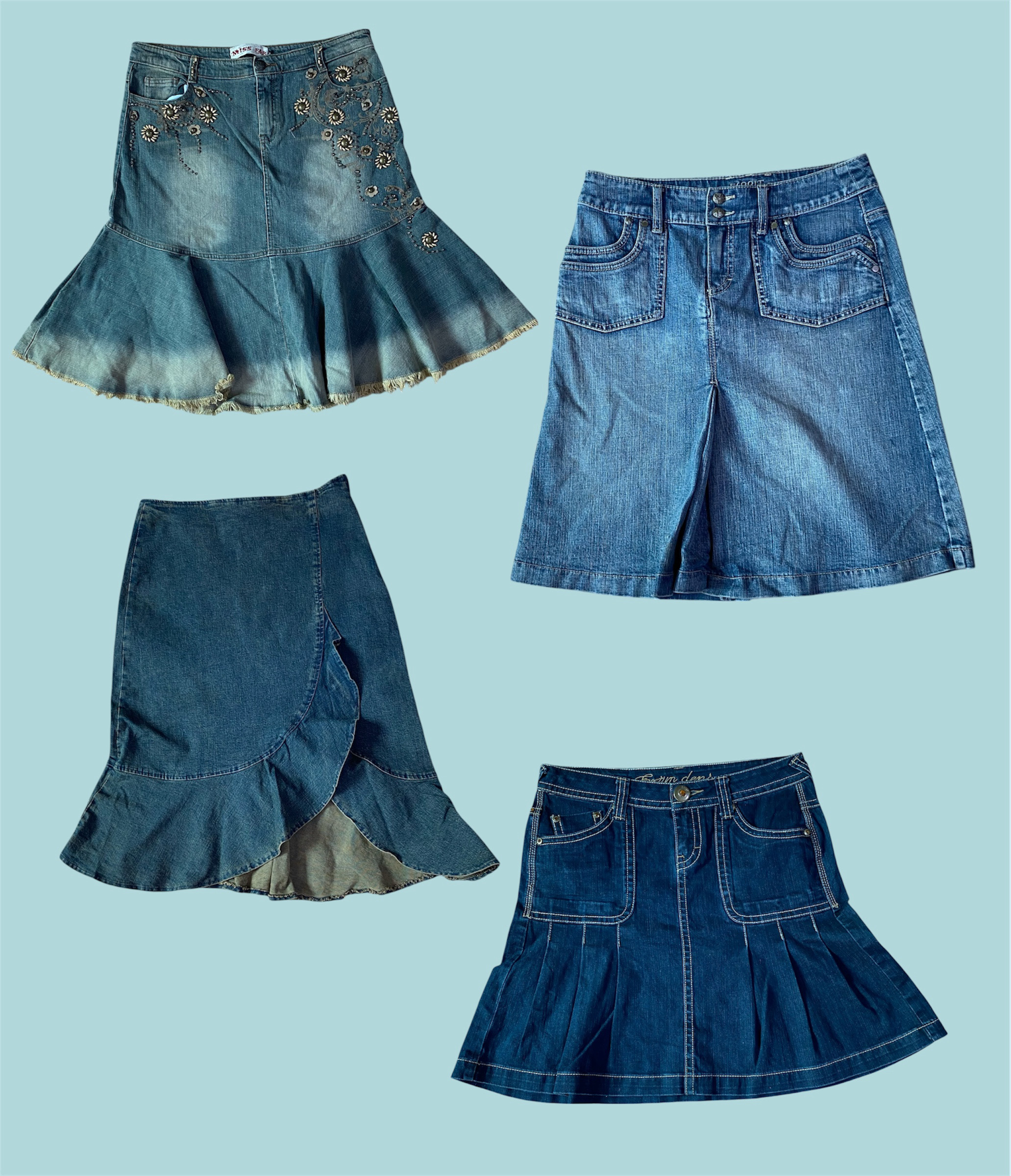 2000er Baddie Ästhetik Jeansröcke (TS:1214)