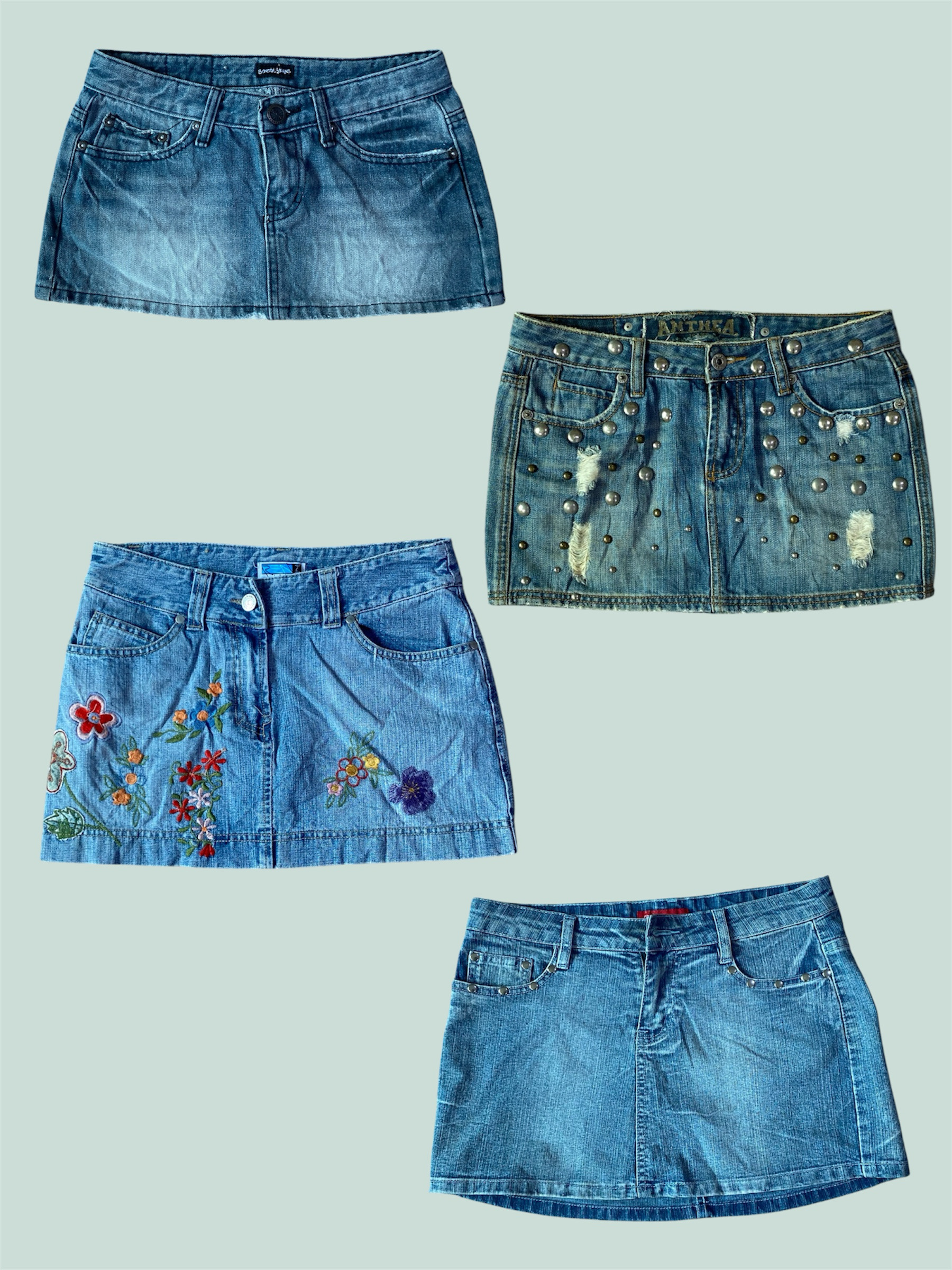 Y2K Denim Mini Skirts(TS:1212)