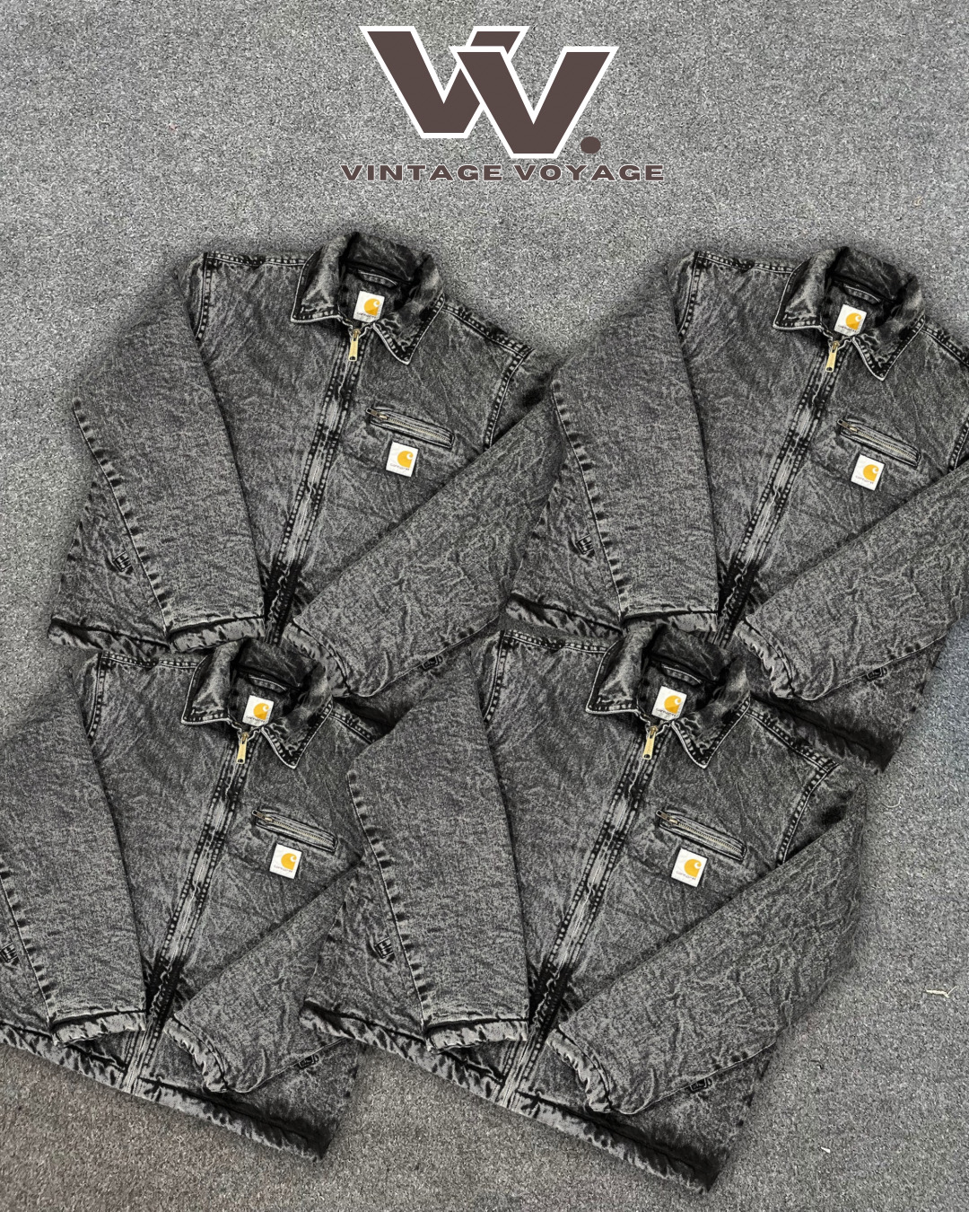 Giacche in denim Detroit acid washed reworked Carhartt #231025