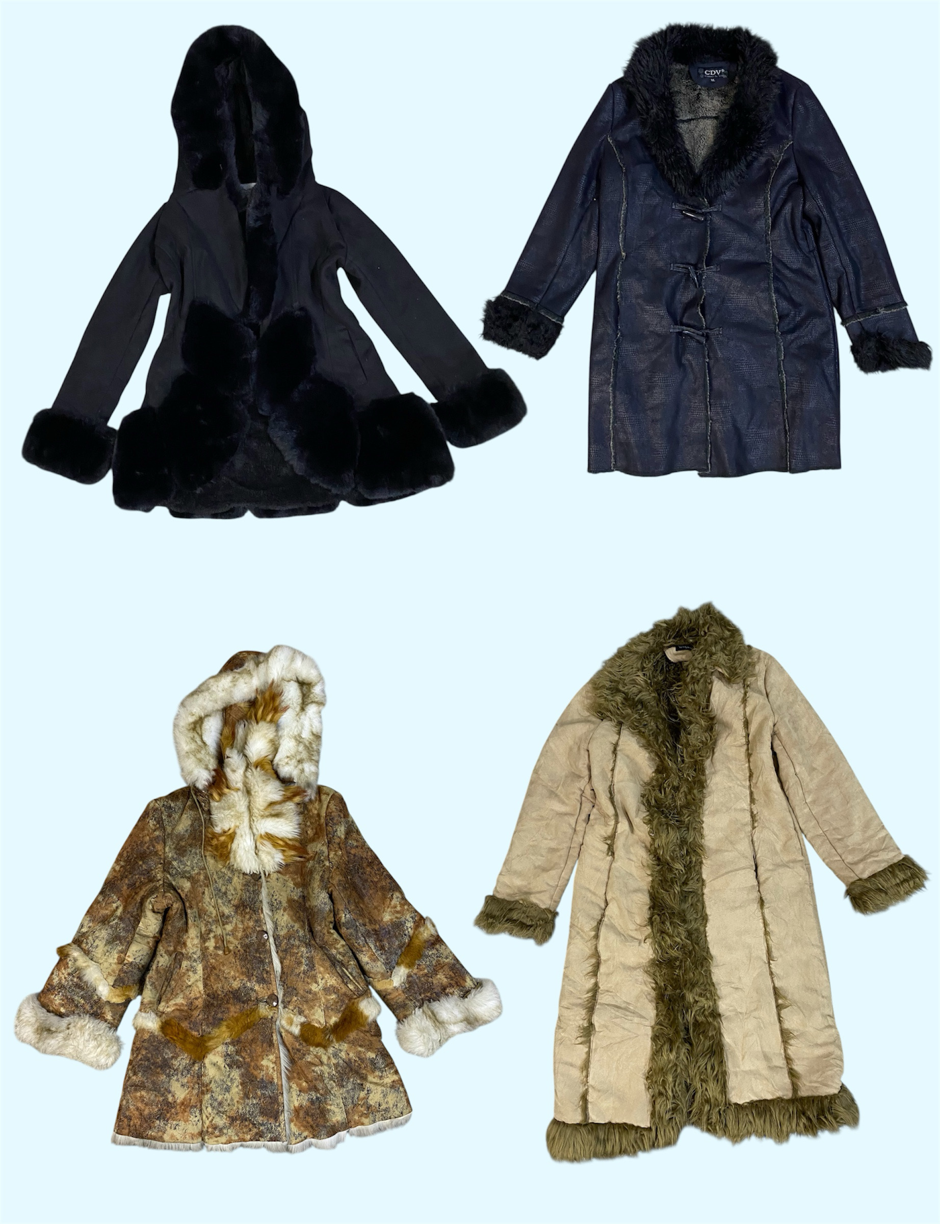 Vintage Faux Fur Coats(TS:1206)