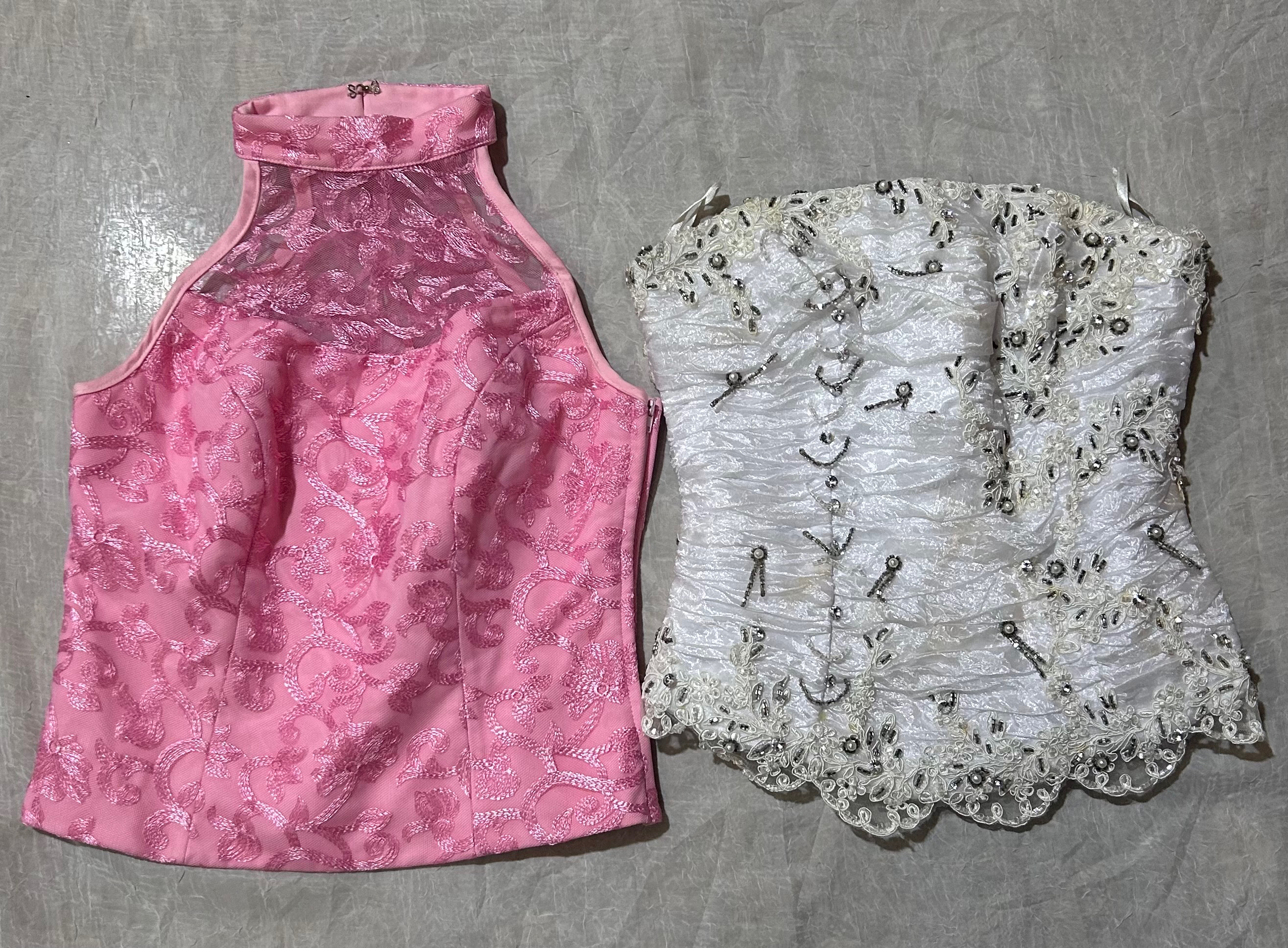 Haut en broderie Y2K