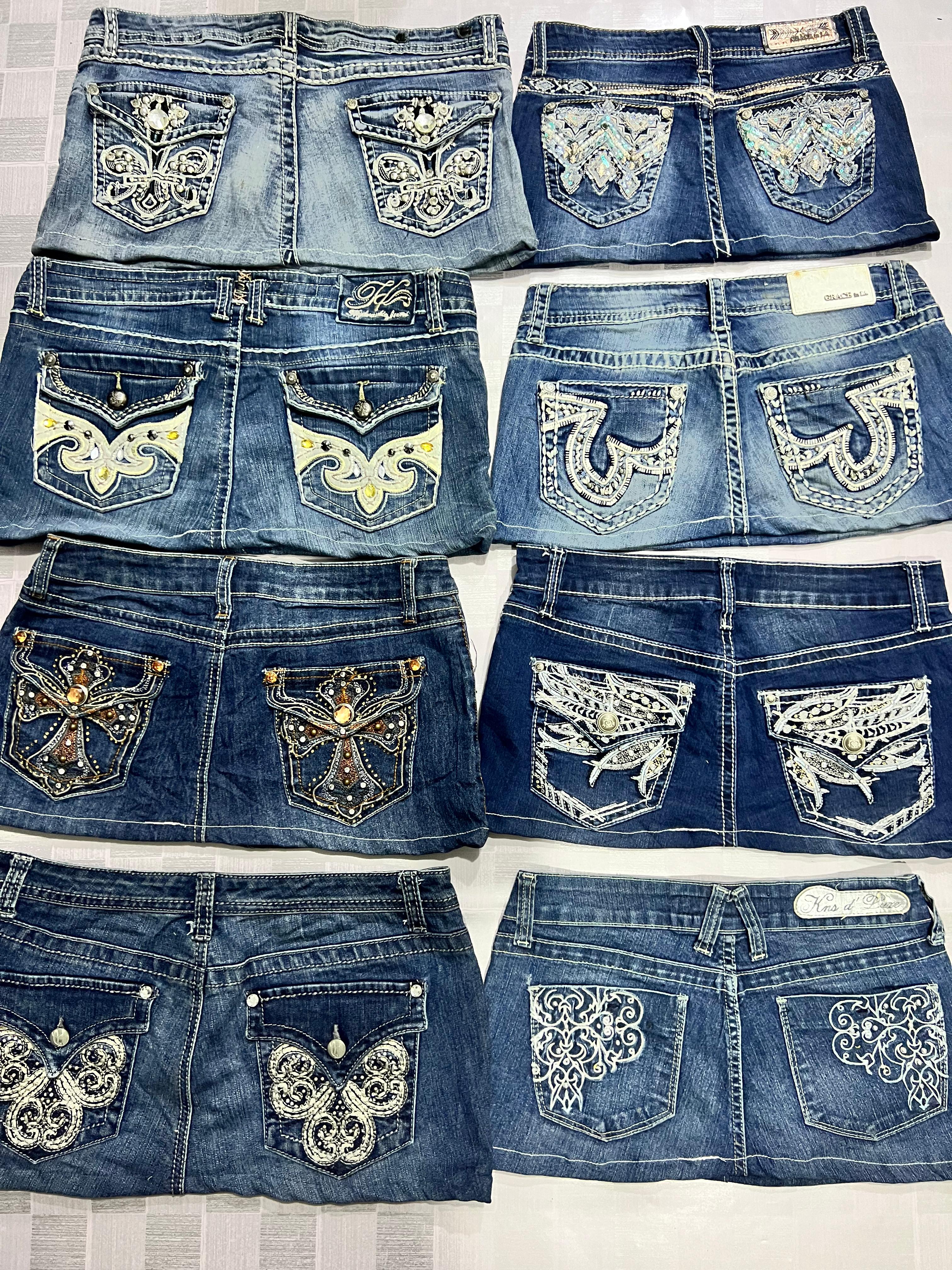 R165 Saias Mini Femininas Decoradas Recicladas