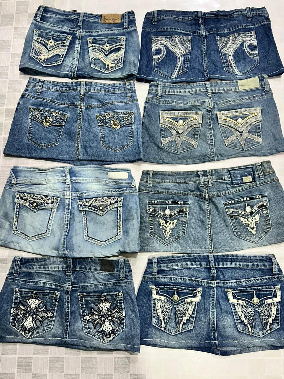 Saia Mini Decorada para Mulheres R168 Reciclada
