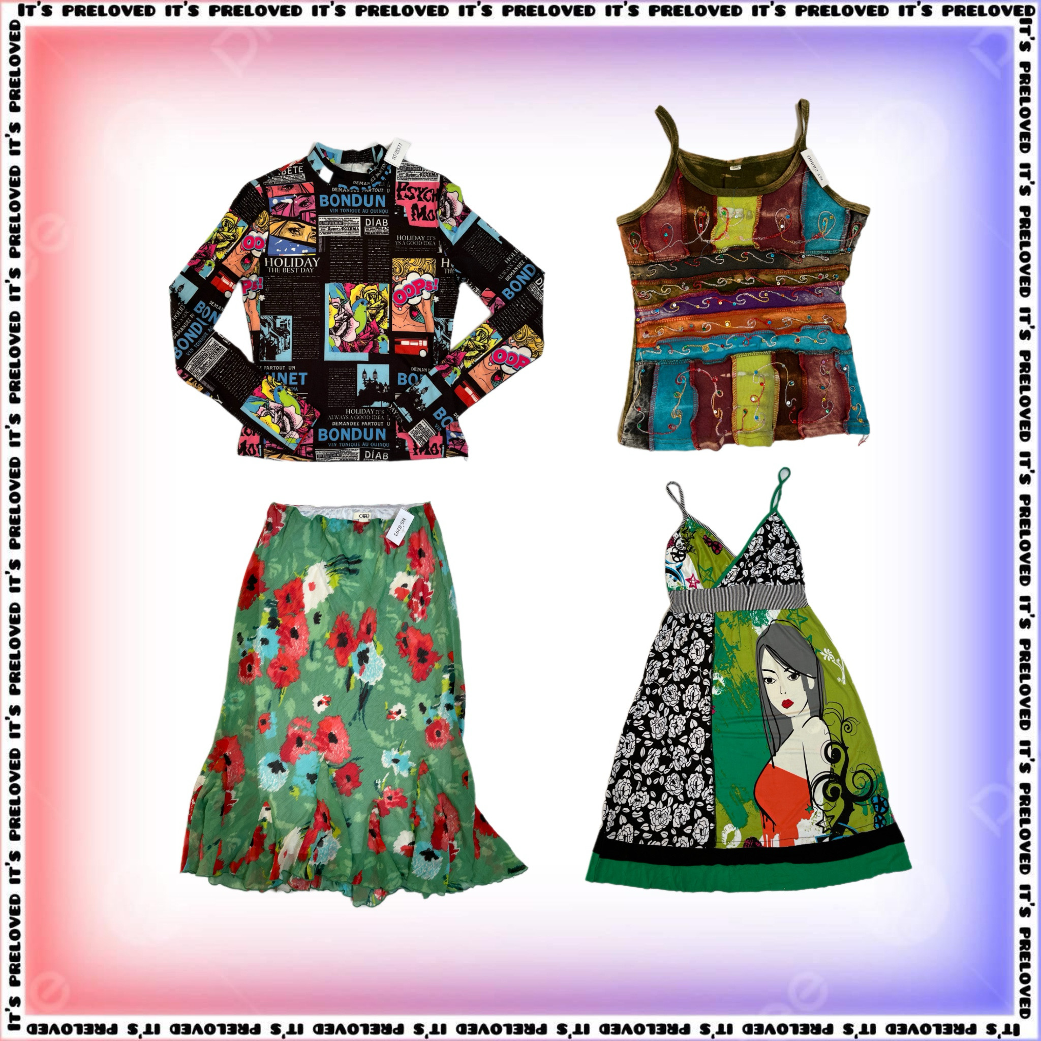 Contrast Queen Bundle - Tops, Dresses, Skirts (SS-1485)