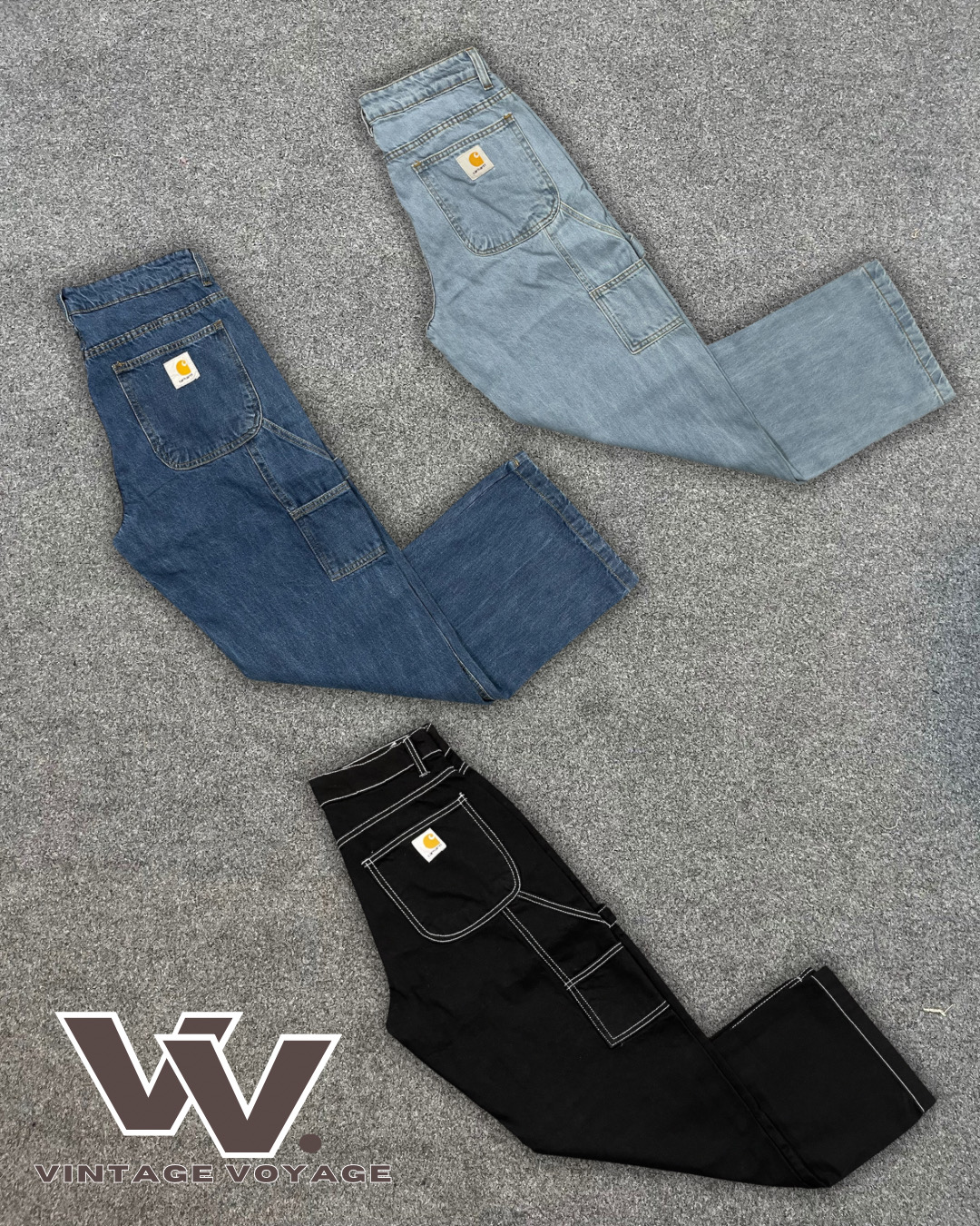 Pantalons en denim à couleurs mixtes Carhartt Rework Style - #241025