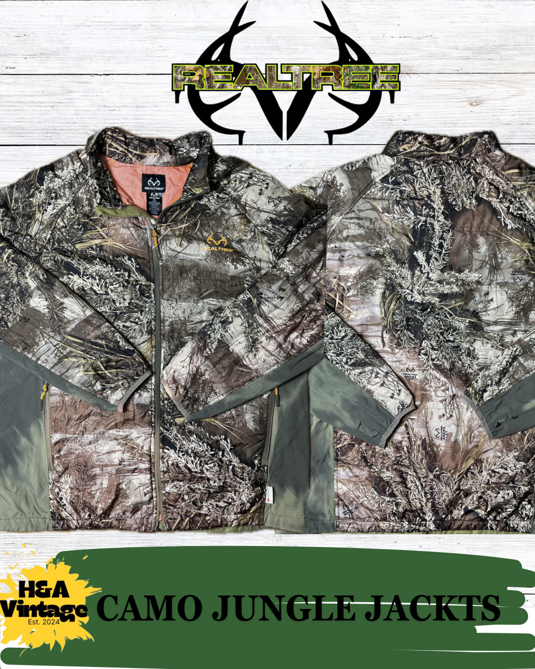 Realtree Milwaukee beheizte Ausrüstung Camo/ Dschungle Print Jacken
