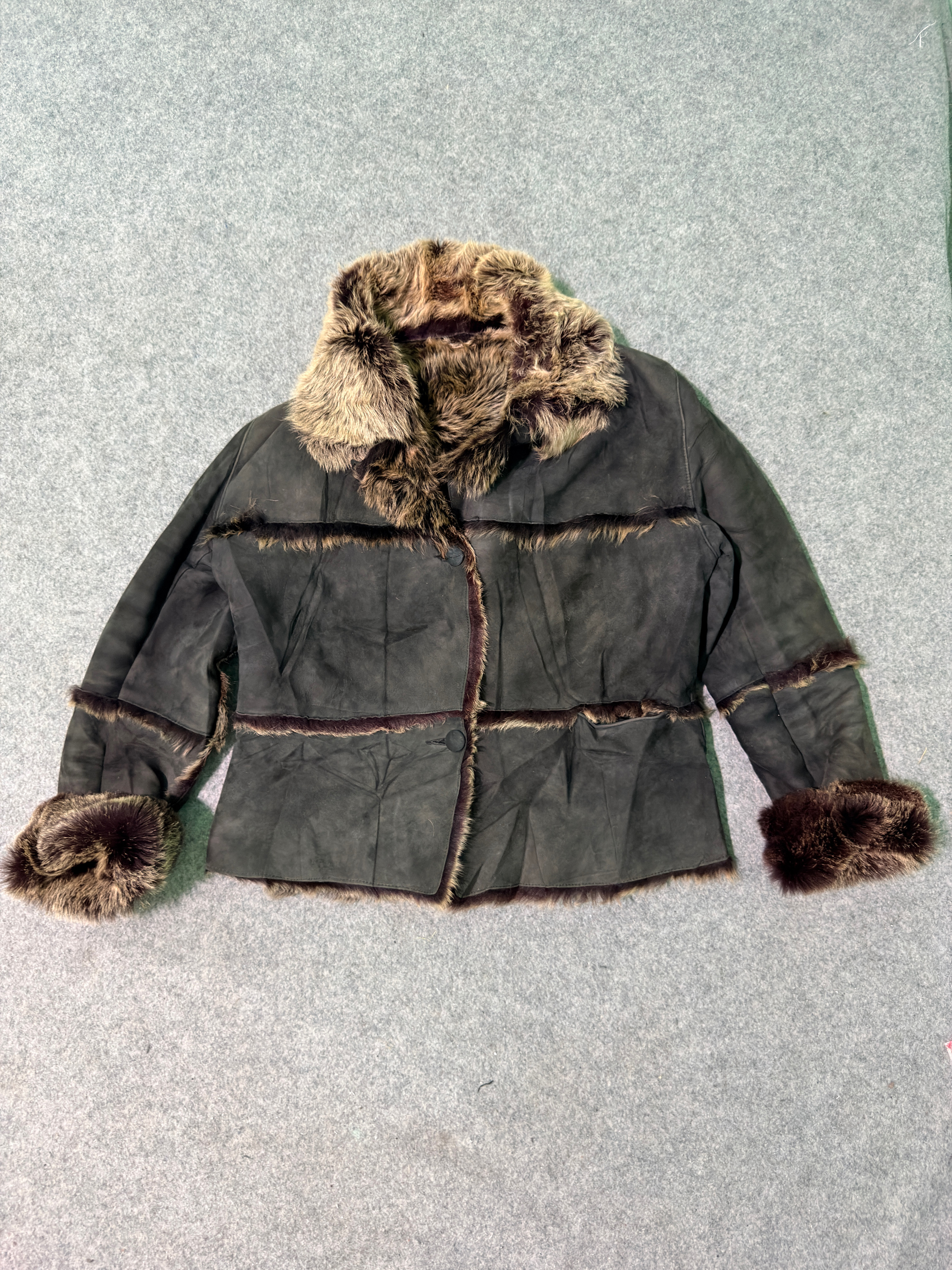 Afghan coat and real fur coat