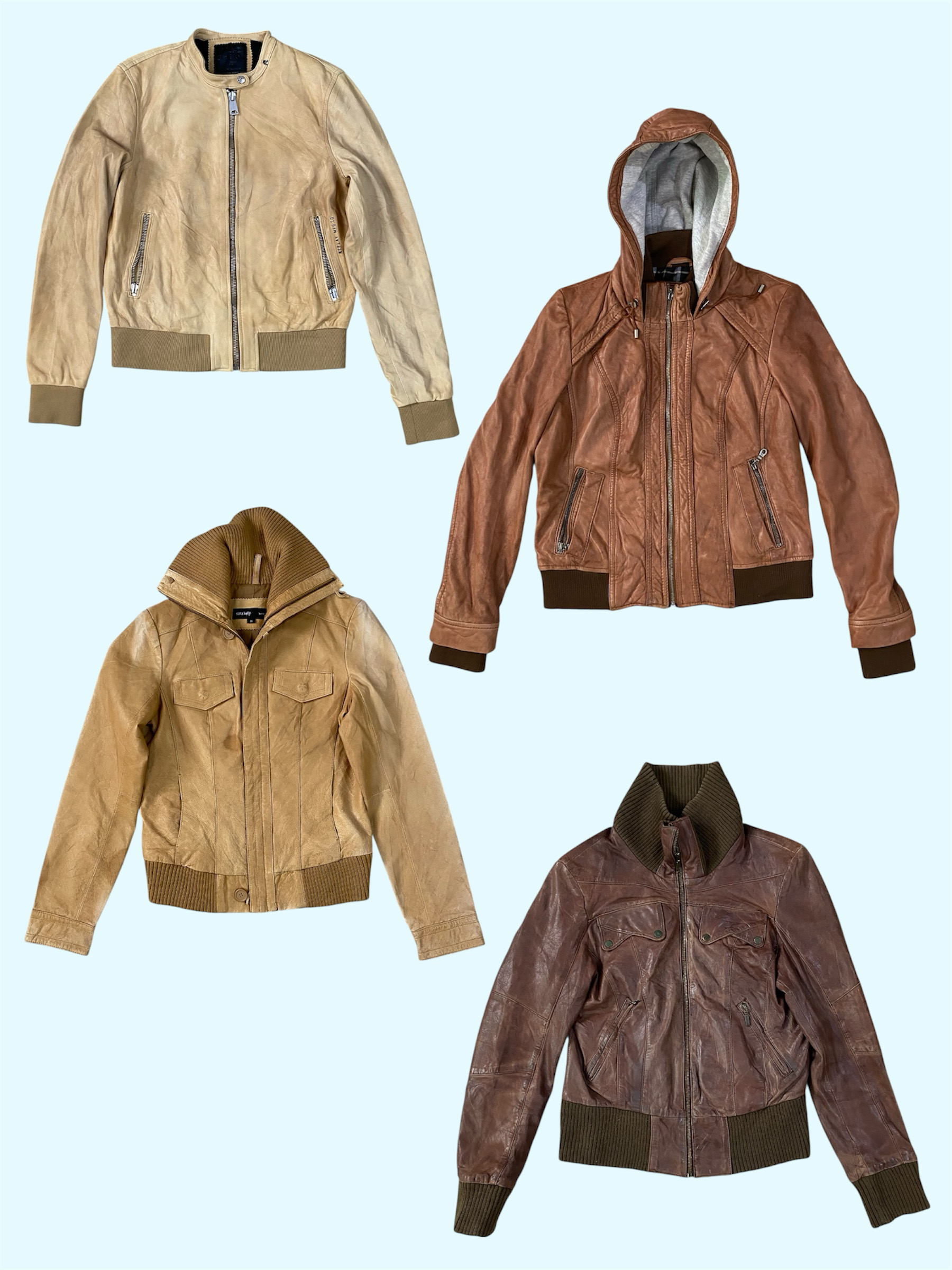 Collection of Brown Leather Jackets(TS:1242)