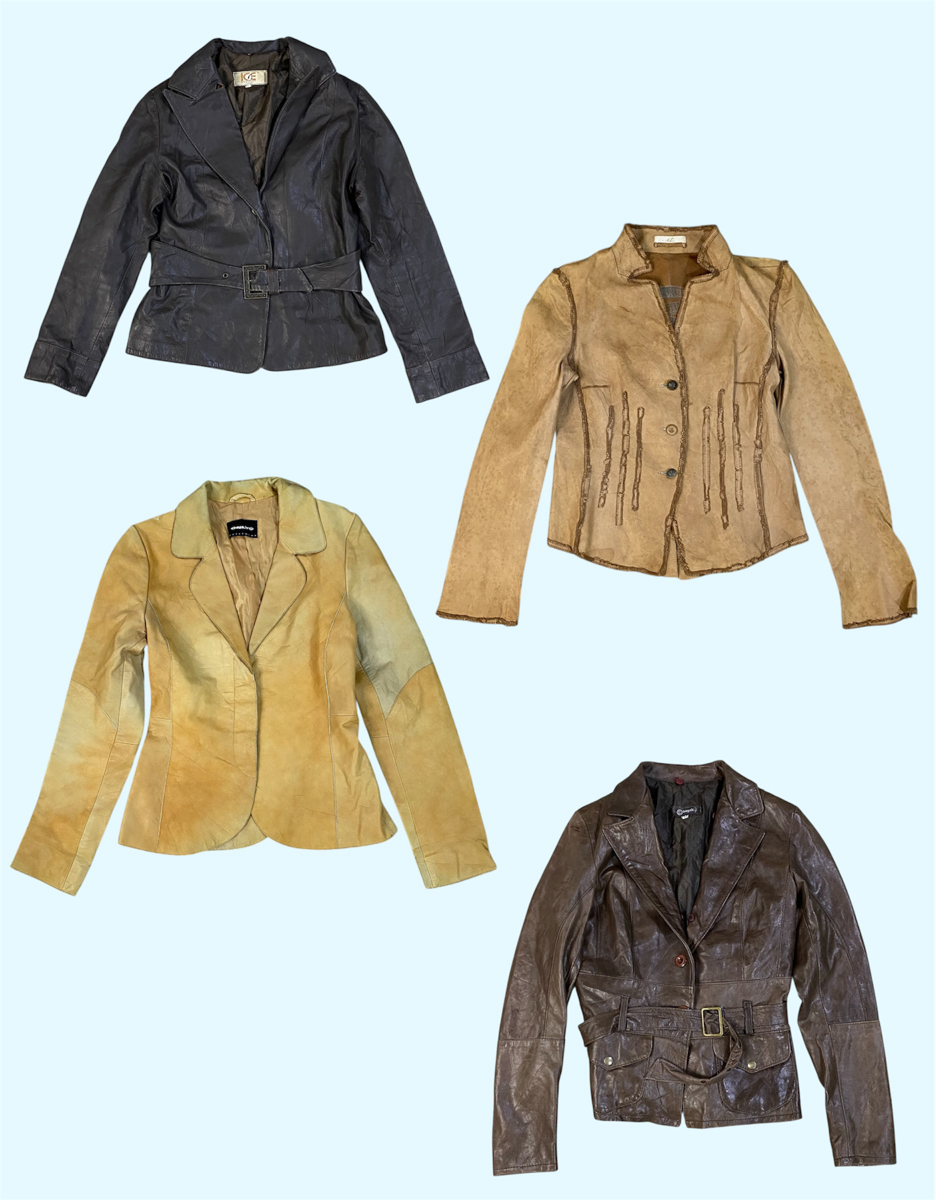 Veste en cuir Grunge Y2K (TS:1244)