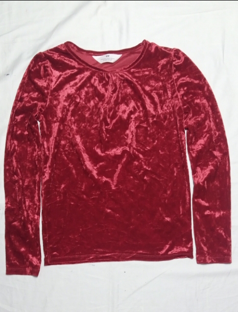 SK#77,  Velvet Top Long Sleeve