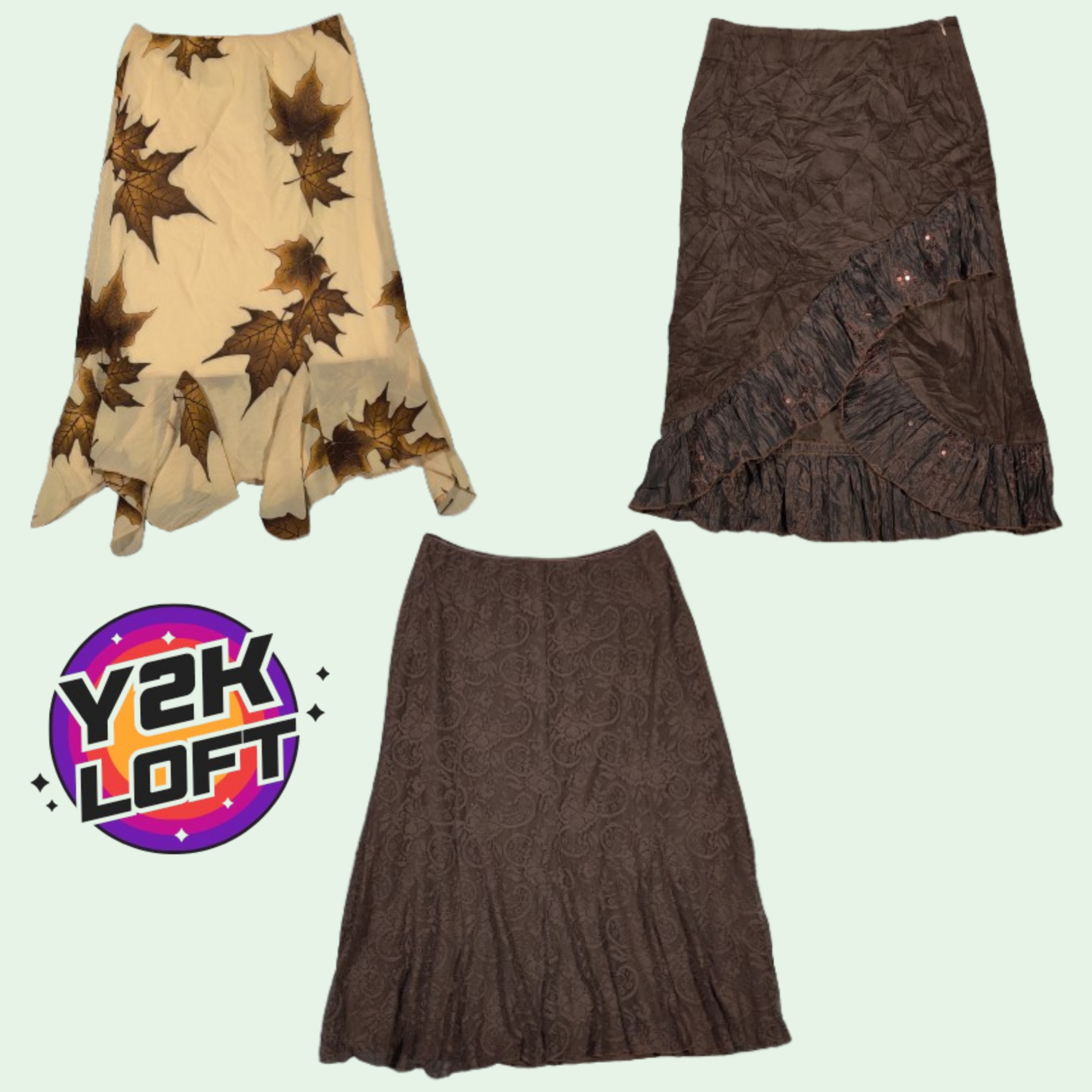 Y2K Everyday Neutrals Midi Skirts